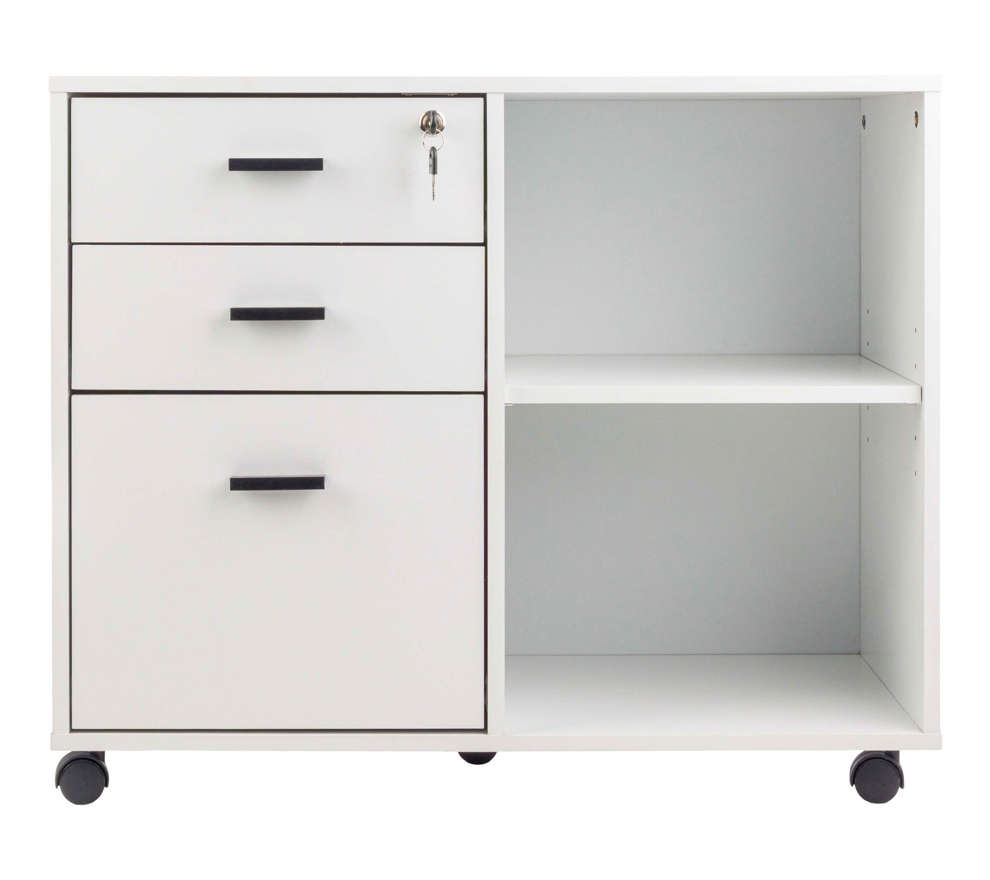 Lavish Home 3 Drawer File Cabinet Printer Stand with Shelf