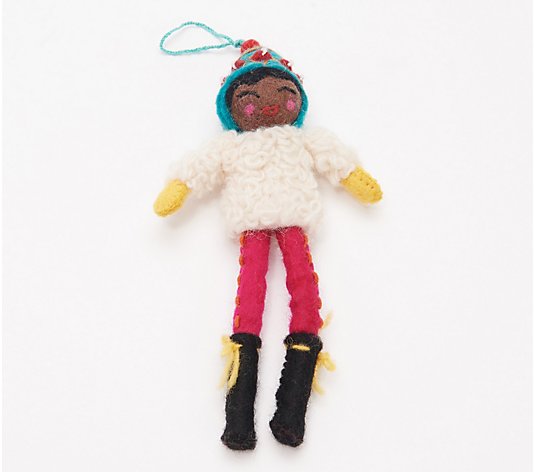French Knot Girl Ornament