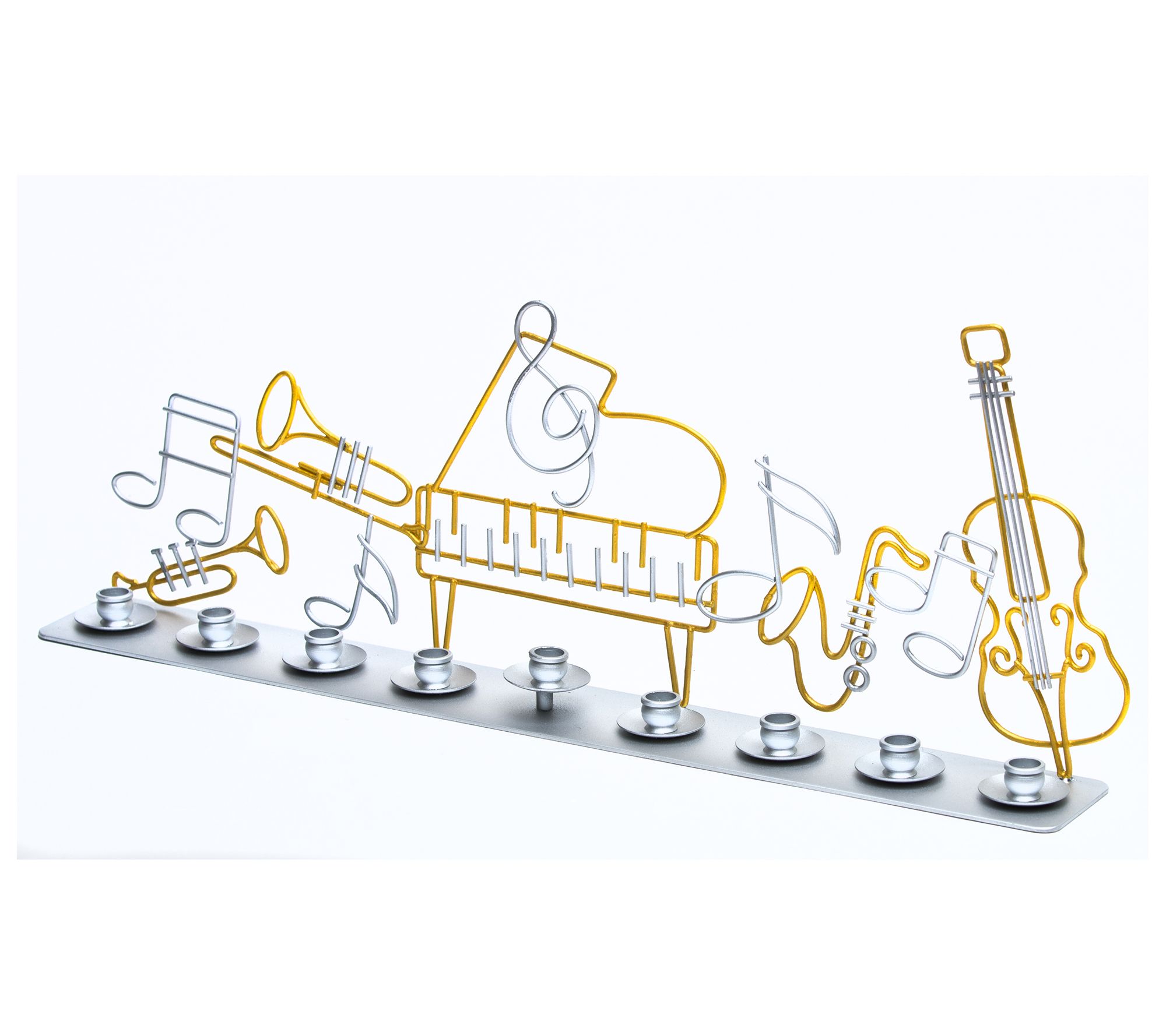 Copa Judaica Musical Menorah Clefs Notes