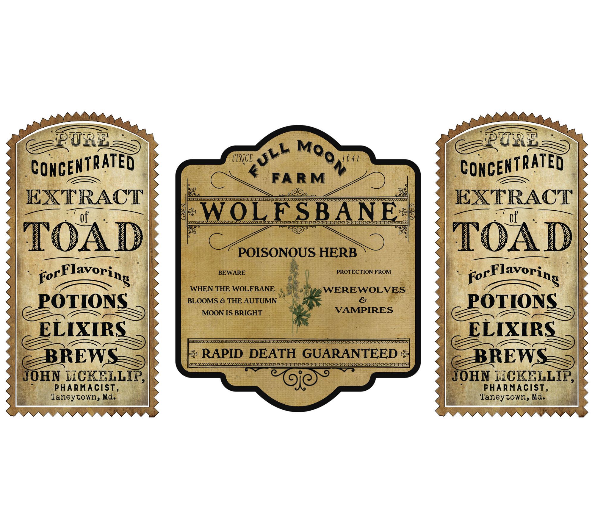 Courtside Market Herbs and Potions 18x30 Decal