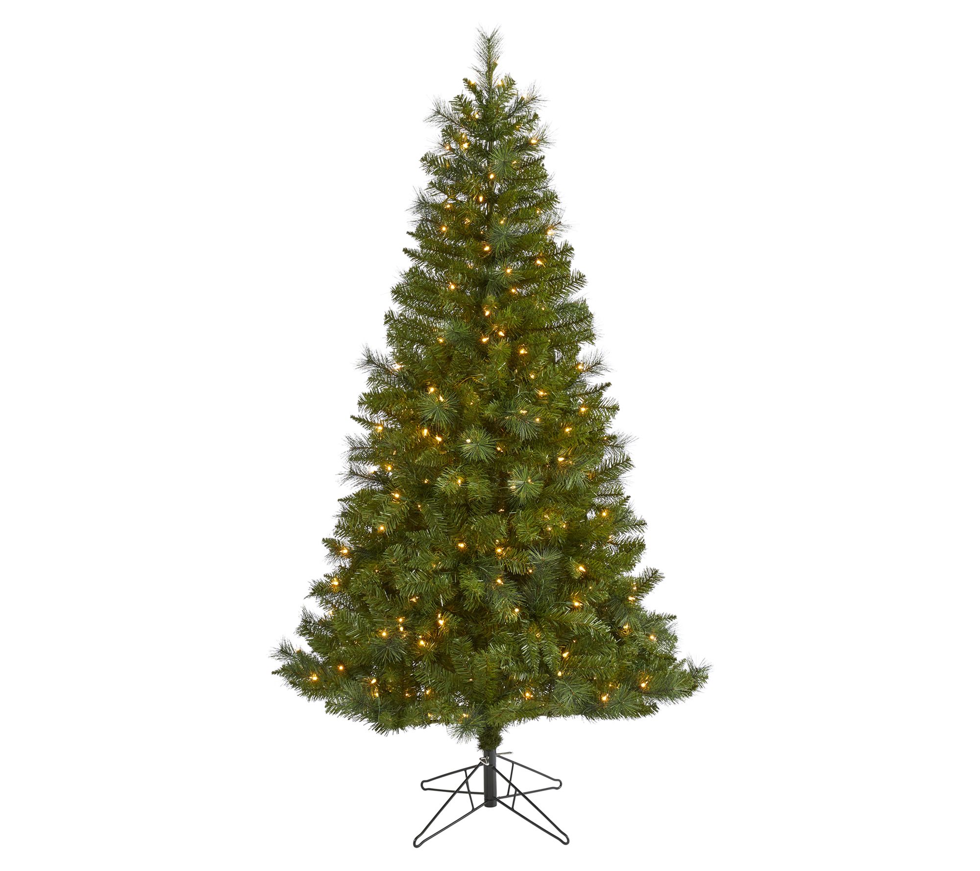 Nearly Natural 6' Christmas Tree w/300 Warm White Lights - QVC.com