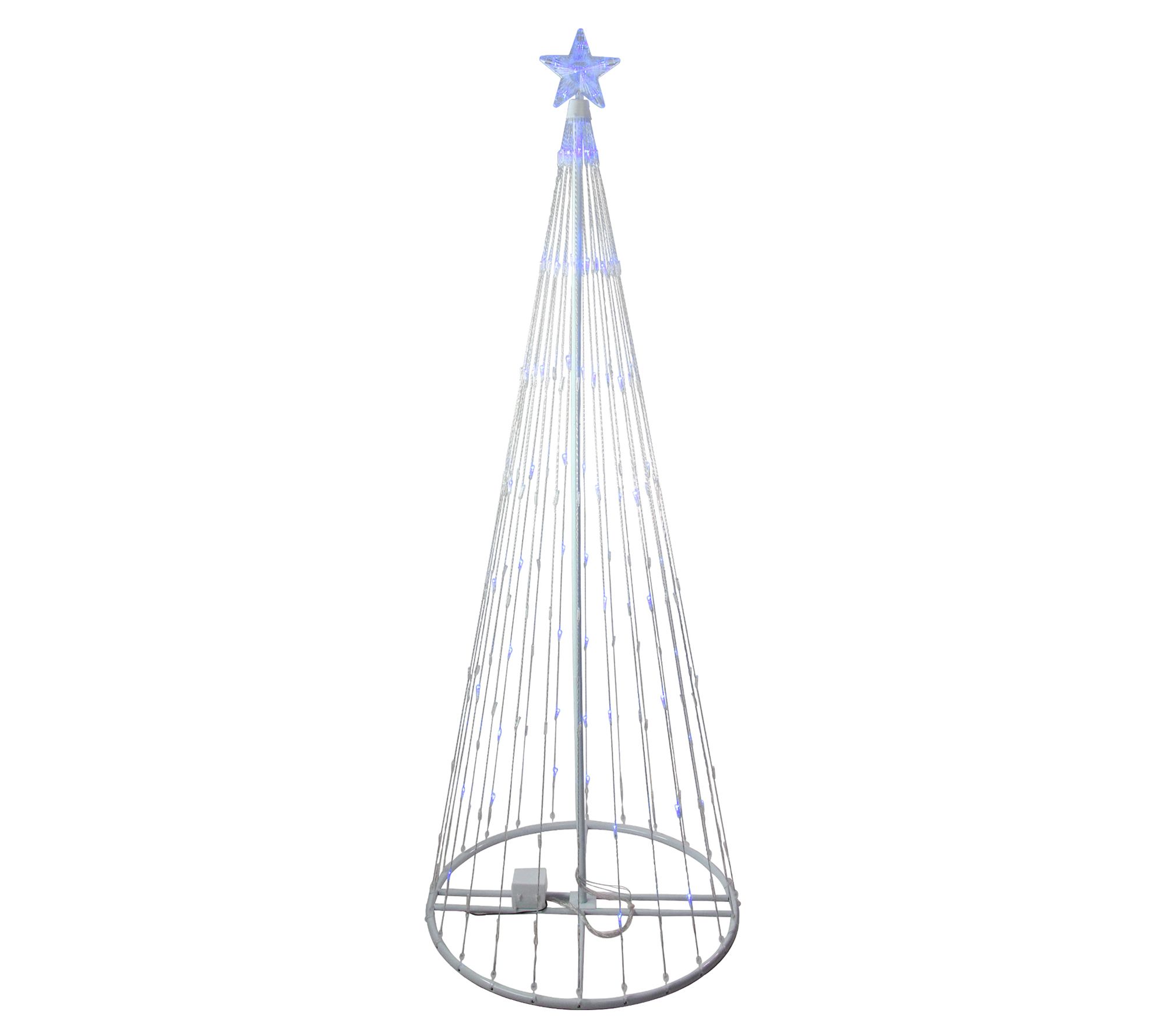 Northlight 12' Pre-Lit Blue LED Show Cone Treeutdoor Decor