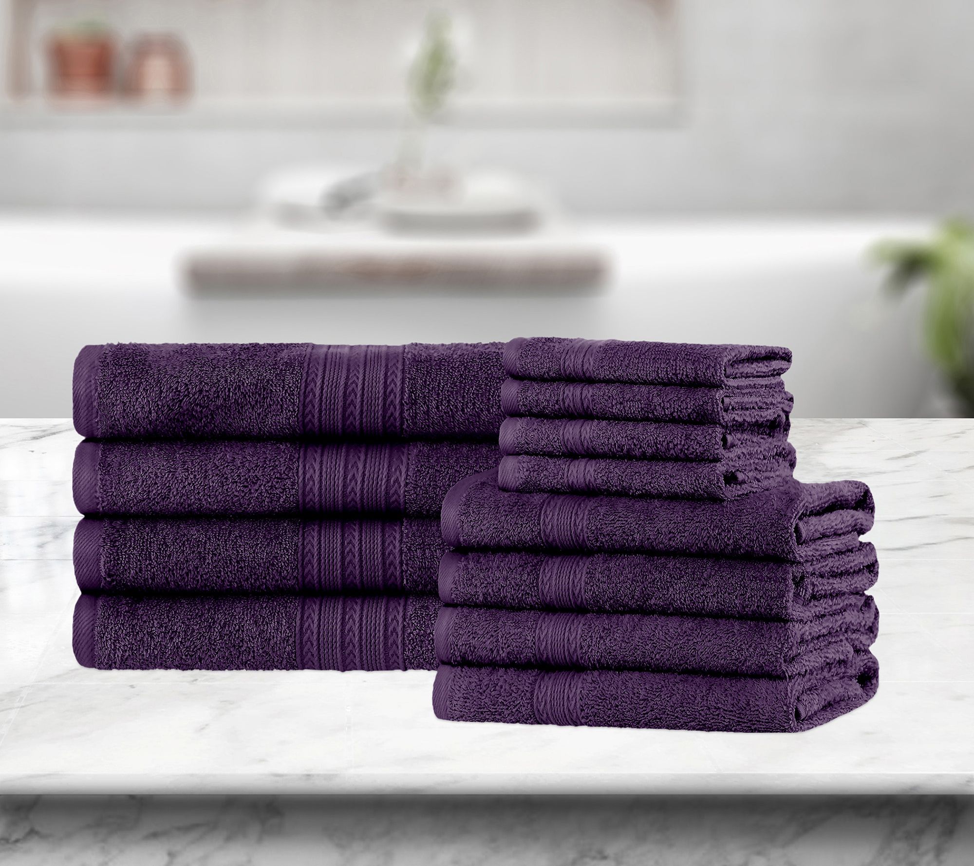 Superior Cotton 12-Piece Solid Absorbent Towelet