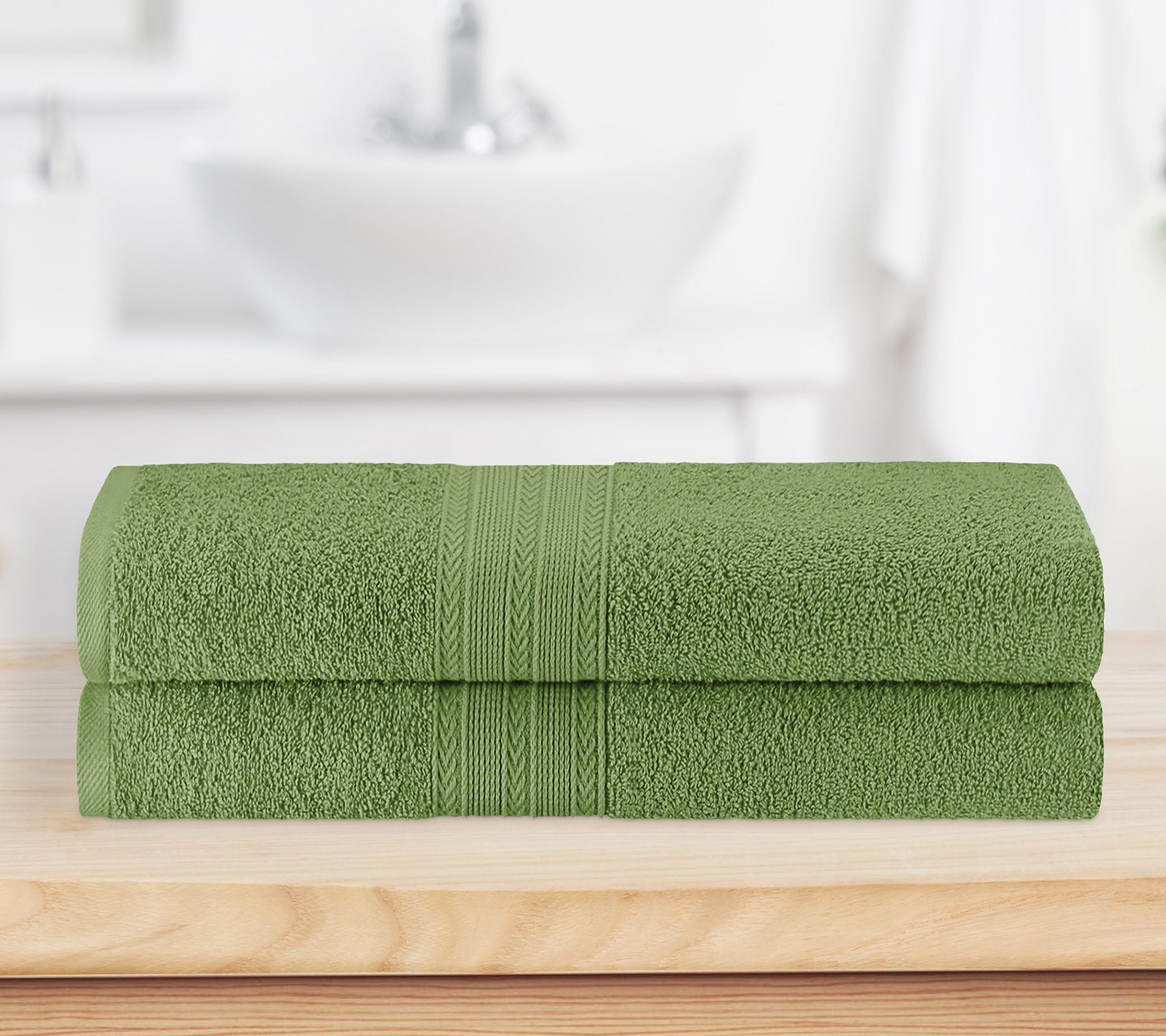 Superior Cotton 2 Piece Solid Absorbent Bath Sheet Set