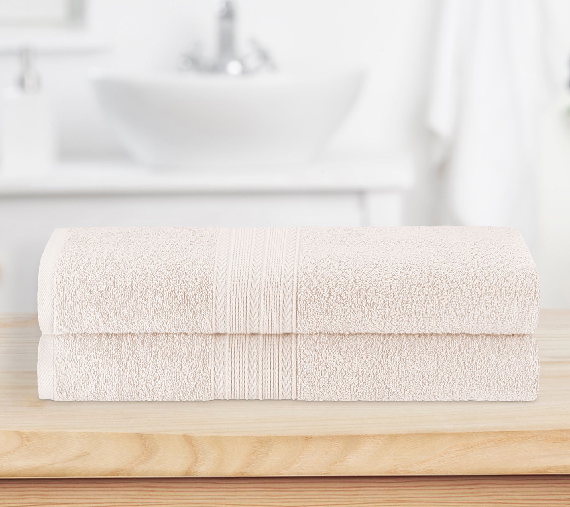 Superior Cotton 2 Piece Solid Absorbent Bath Sheet Set