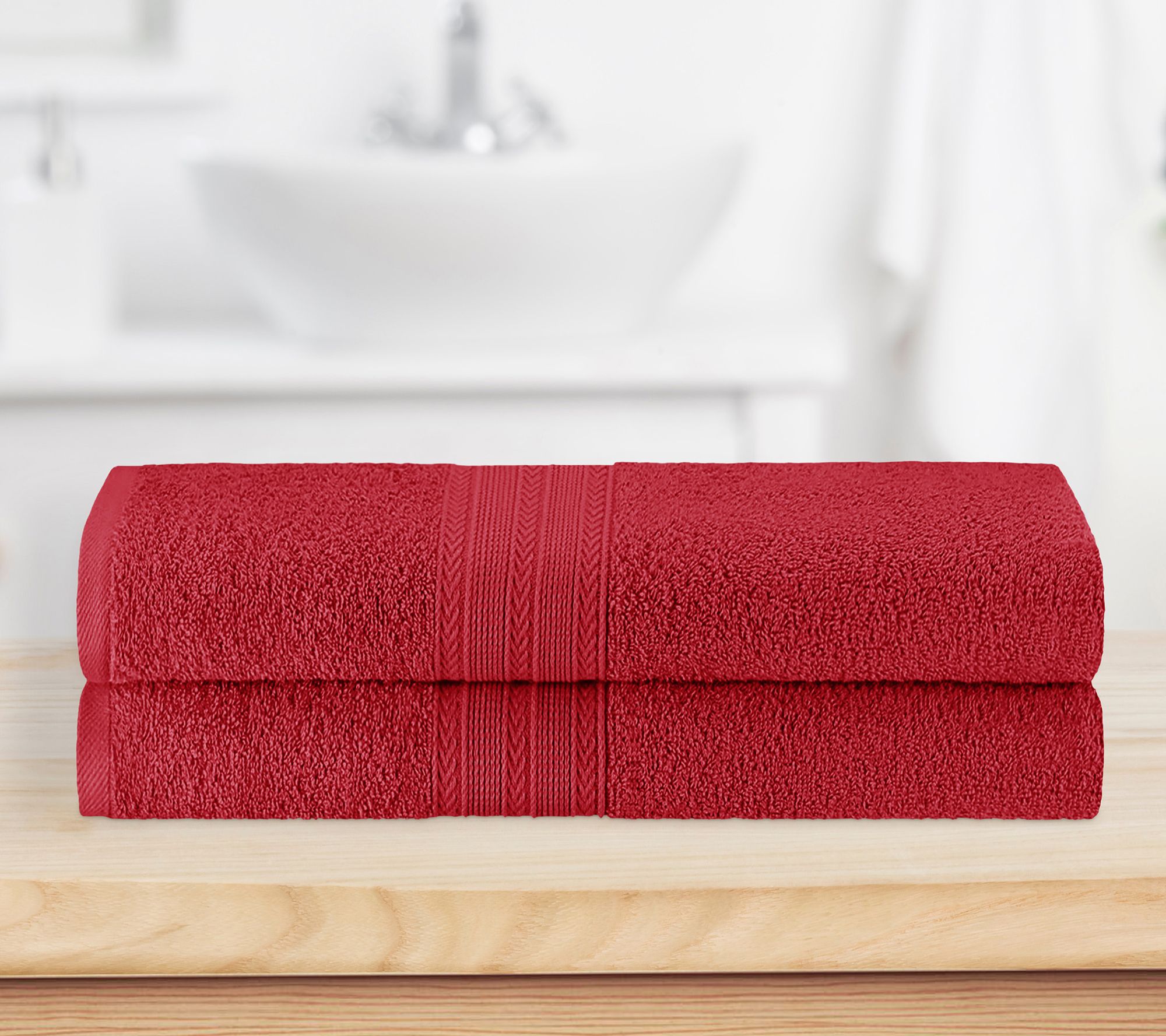 Superior Cotton 2 Piece Solid Absorbent Bath Sheet Set
