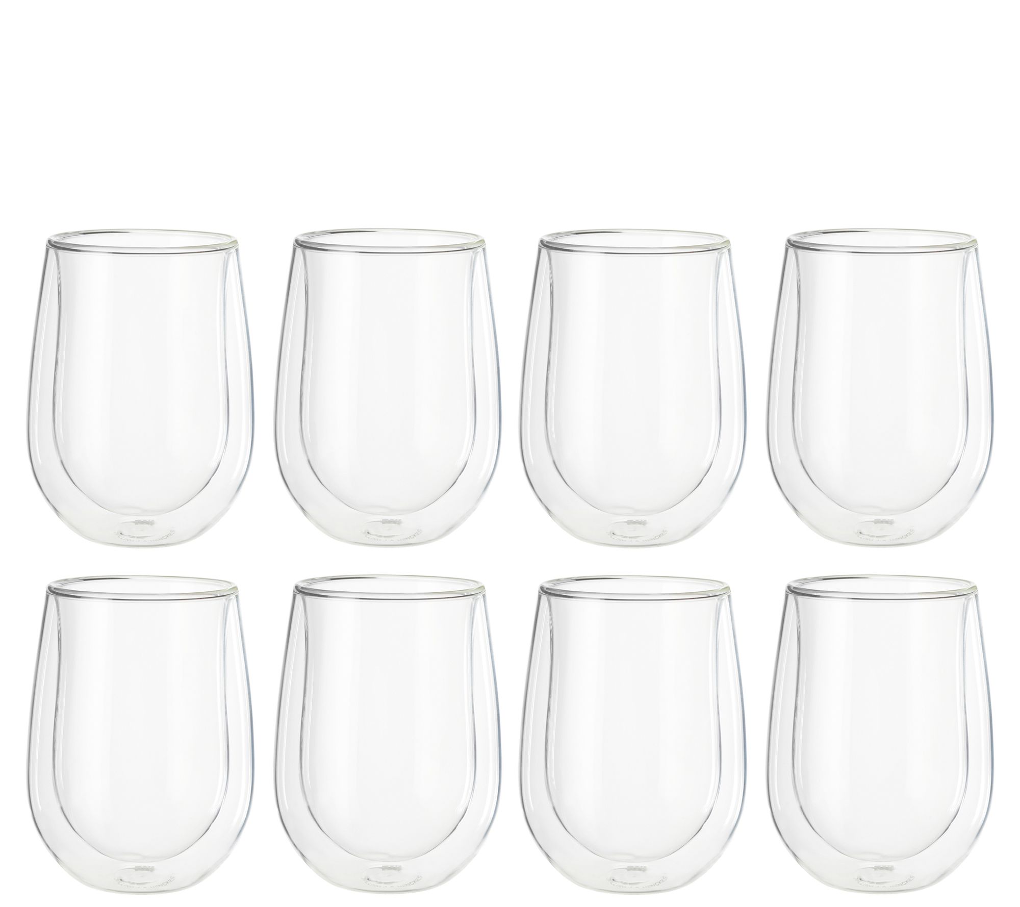 ZWILLING Sorrento 8-pc Double-Wall White Wine Stemless Glass Set