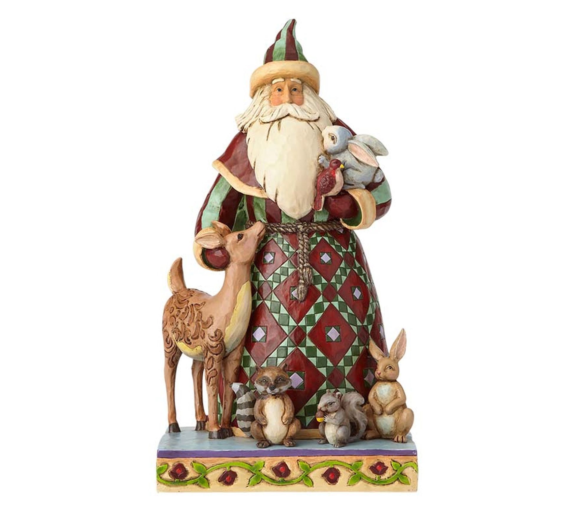 Jim Shore Heartwood Creek Santa with Woodland Animals Figurin - QVC.com