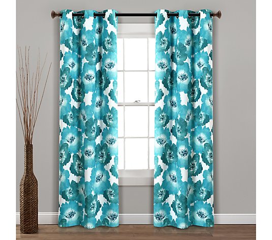 Julie Floral Insulated Blackout 38"x95" WindowPanel Set