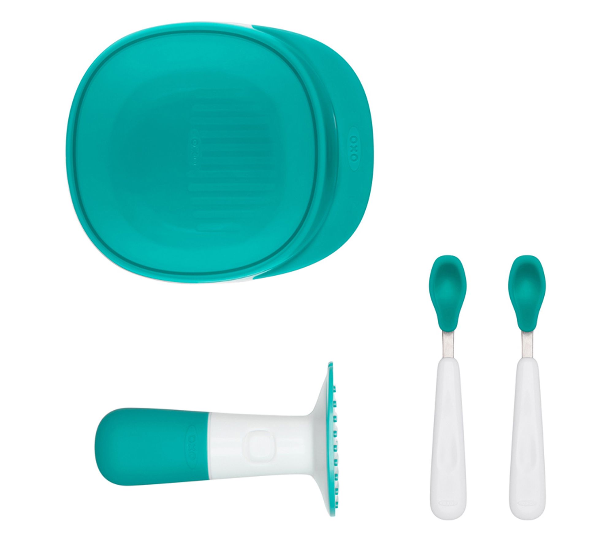 OXO Tot Food Masher and Feeding Spoon Set