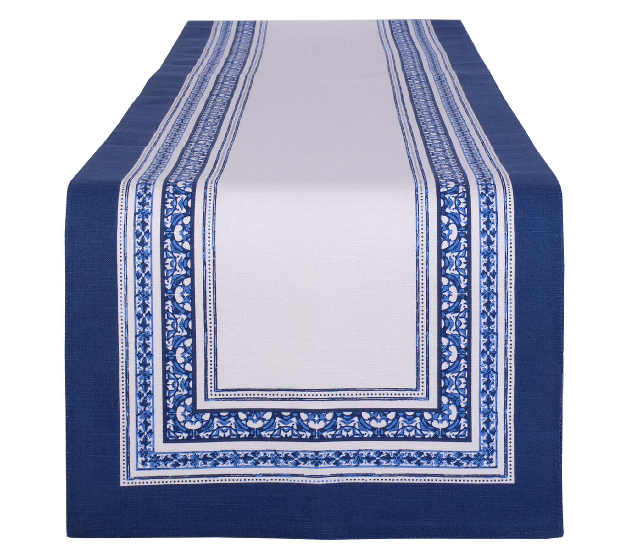 Design Imports Porto Stripe Print Table Runner4" x 72"