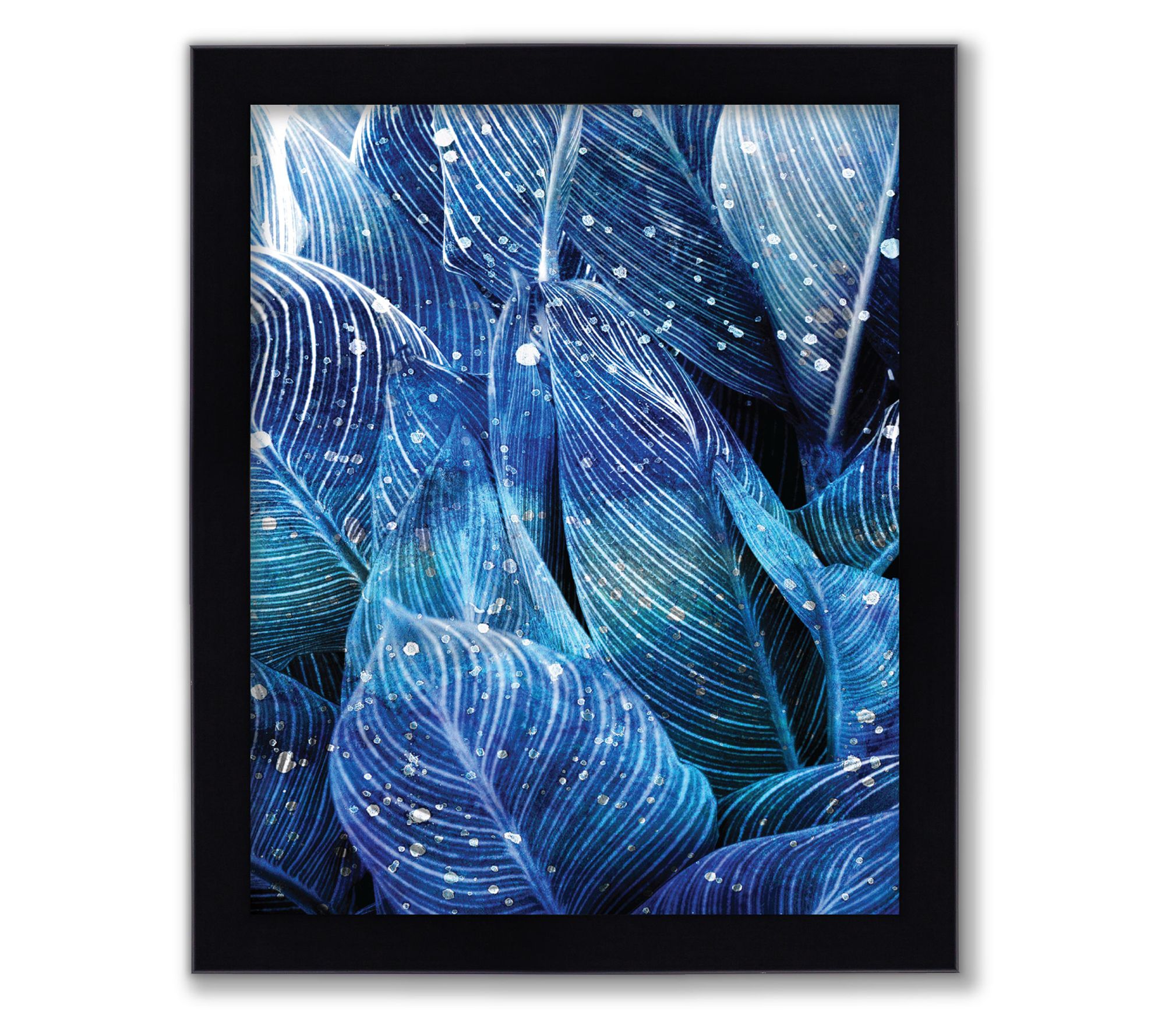 Courtside Market Midnight Palm Leaves 1 8" x 10" Wall Art