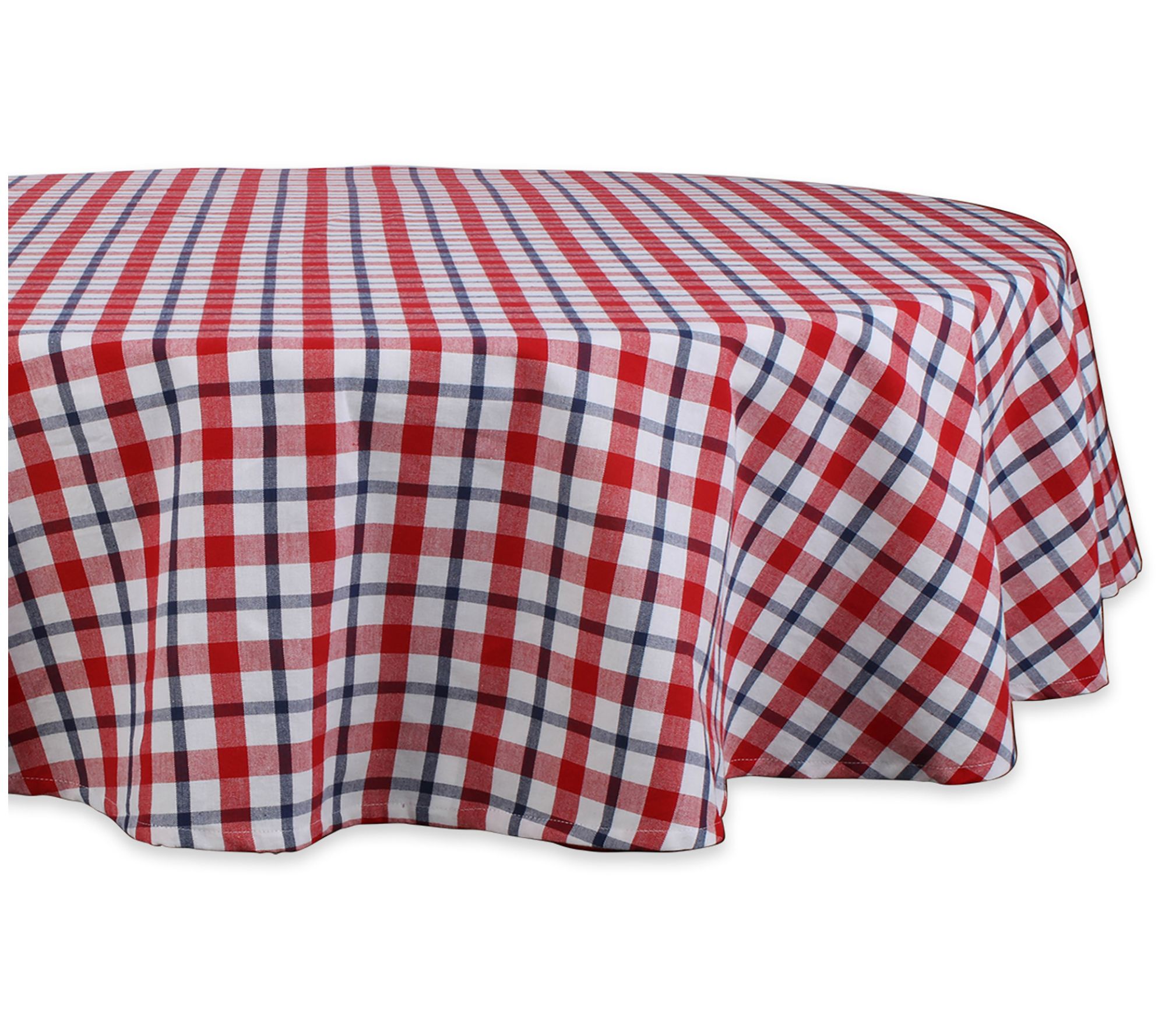 Design Imports American Plaid Tablecloth 70" Round