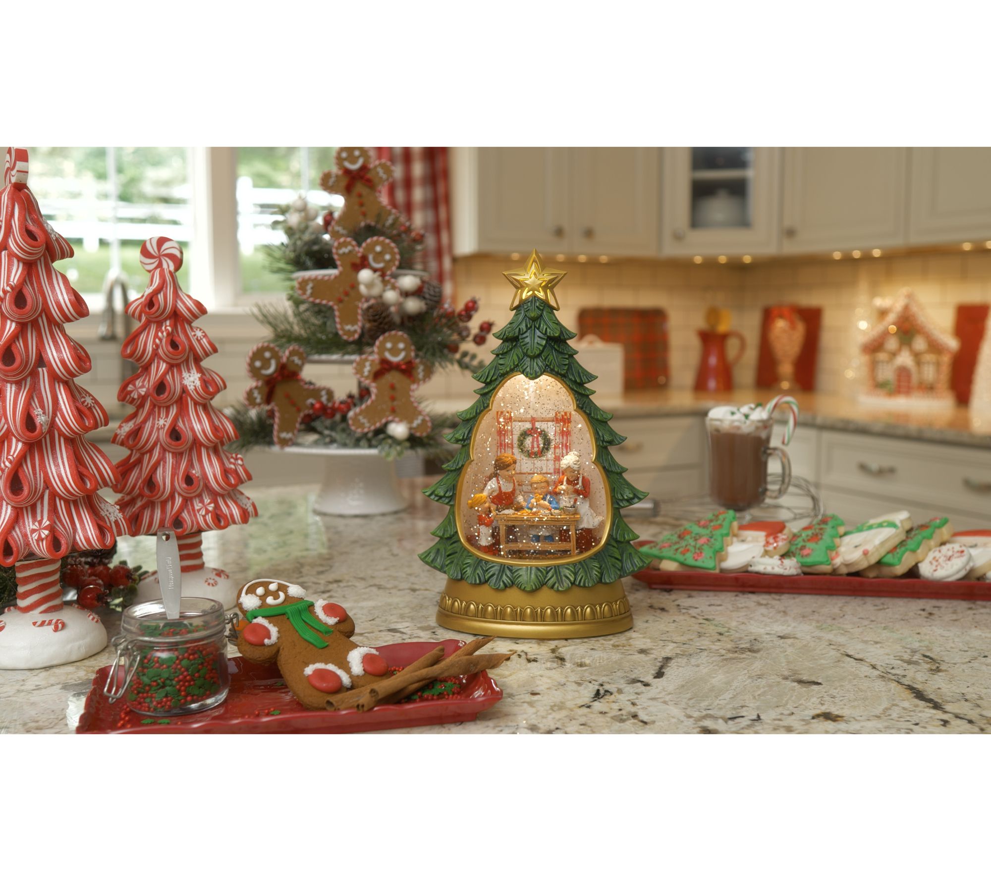 "As Is" Holiday Traditions Illuminated Glitter Tree by Valerie