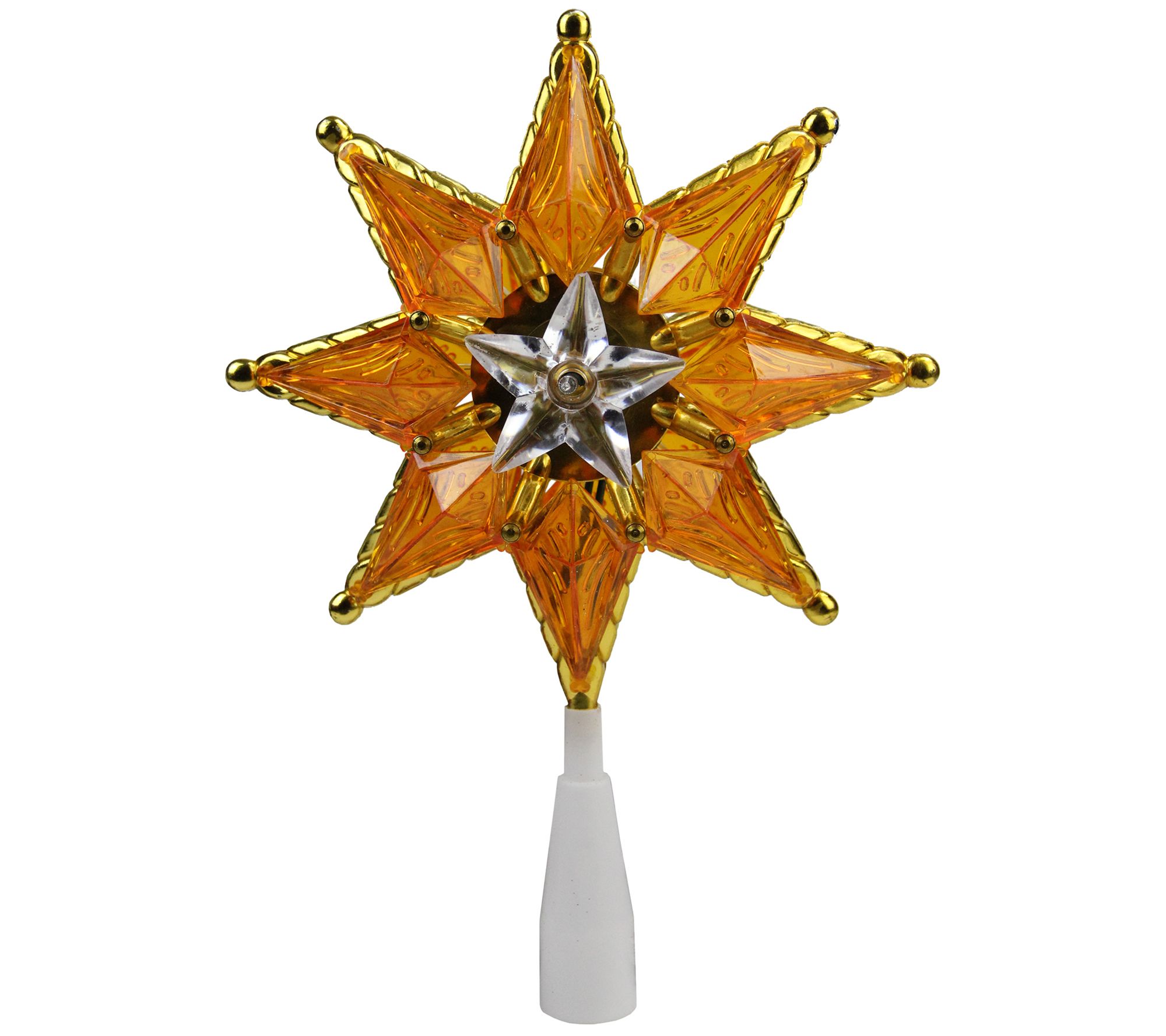 Northlight 14.75 LED Lighted Clip-On Snowflake Christmas Tree Topper,  White Lights