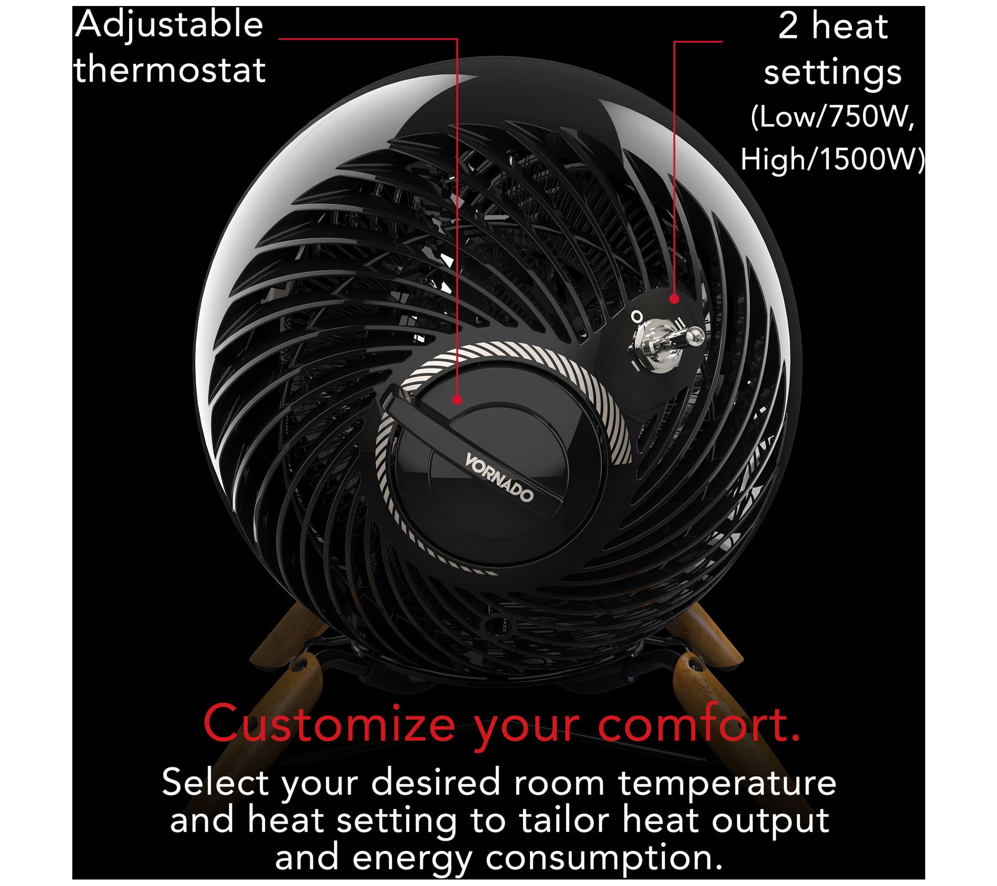Vornado Glide Heat Whole Room Heater