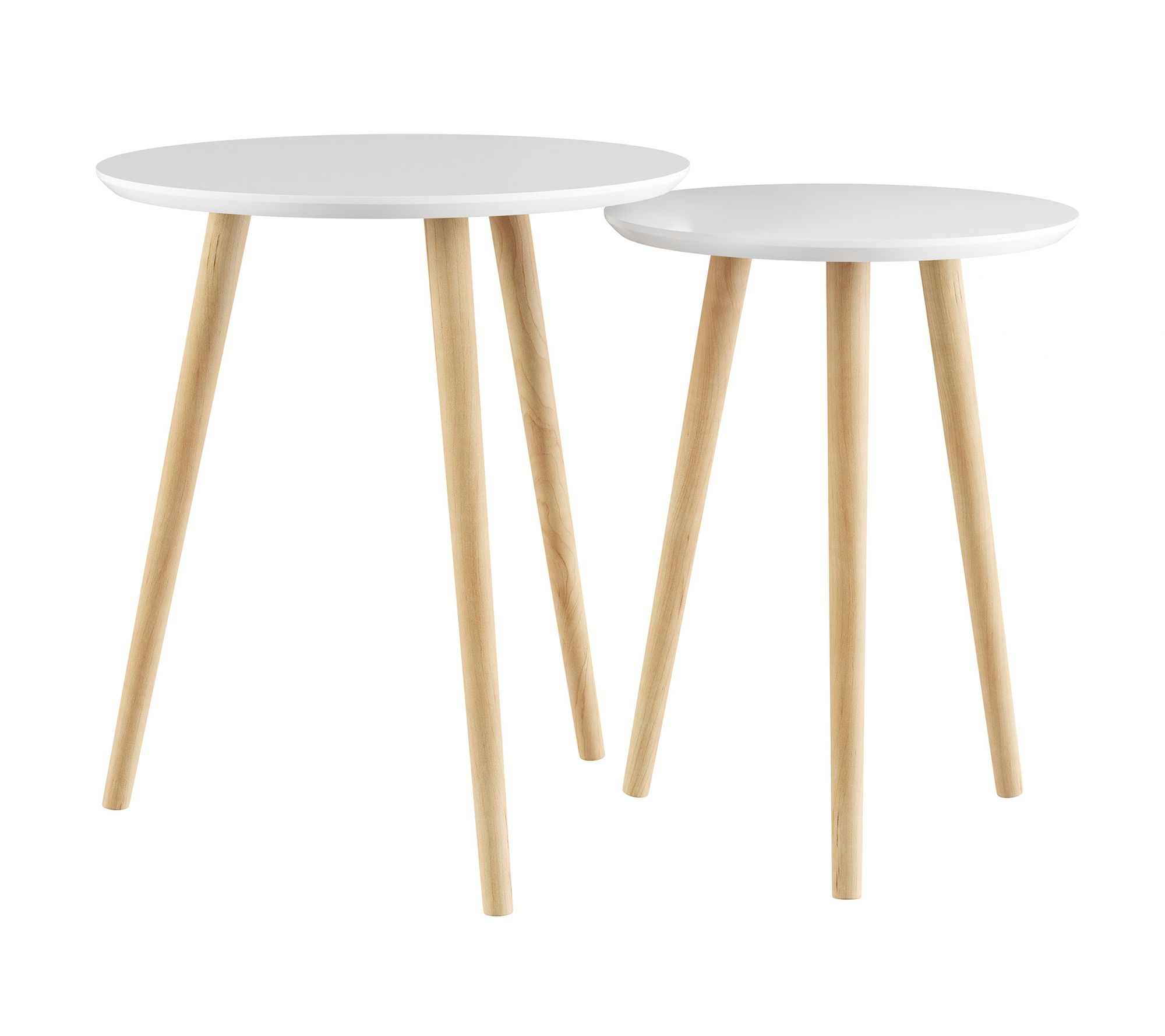 Lavish Home 2Piece Nesting End Tables MidCentury