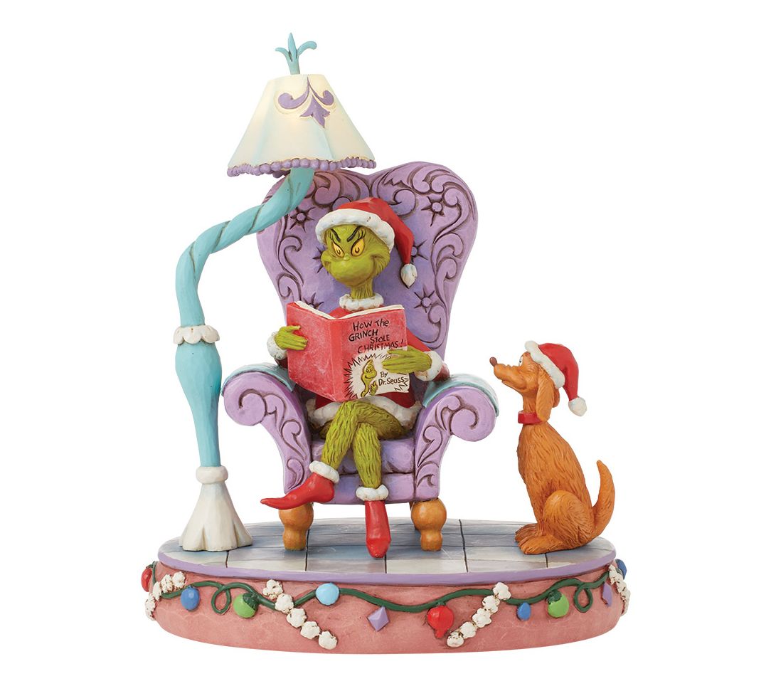 Grinch by Jim Shore Grinch in Chair with Lamp