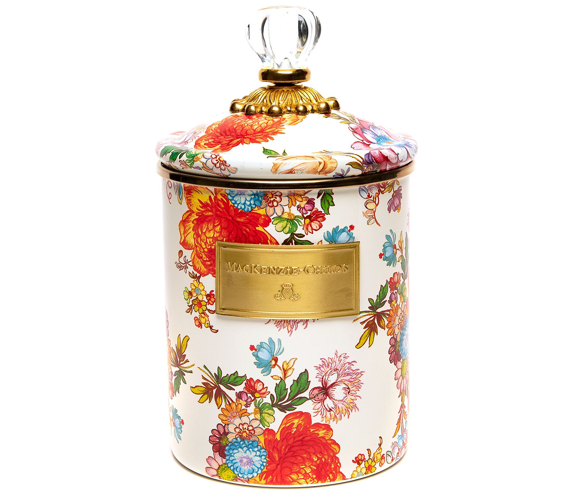 As Is Mackenzie-Childs Medium Flower Market Canister