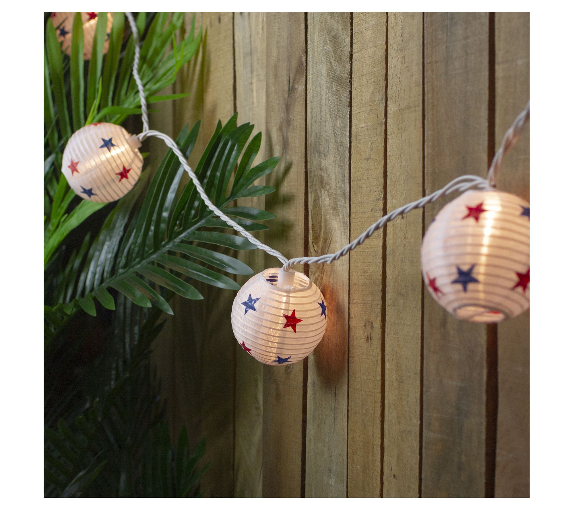 Northlight 10ct Star Paper Lantern 4th of July Patio Lights