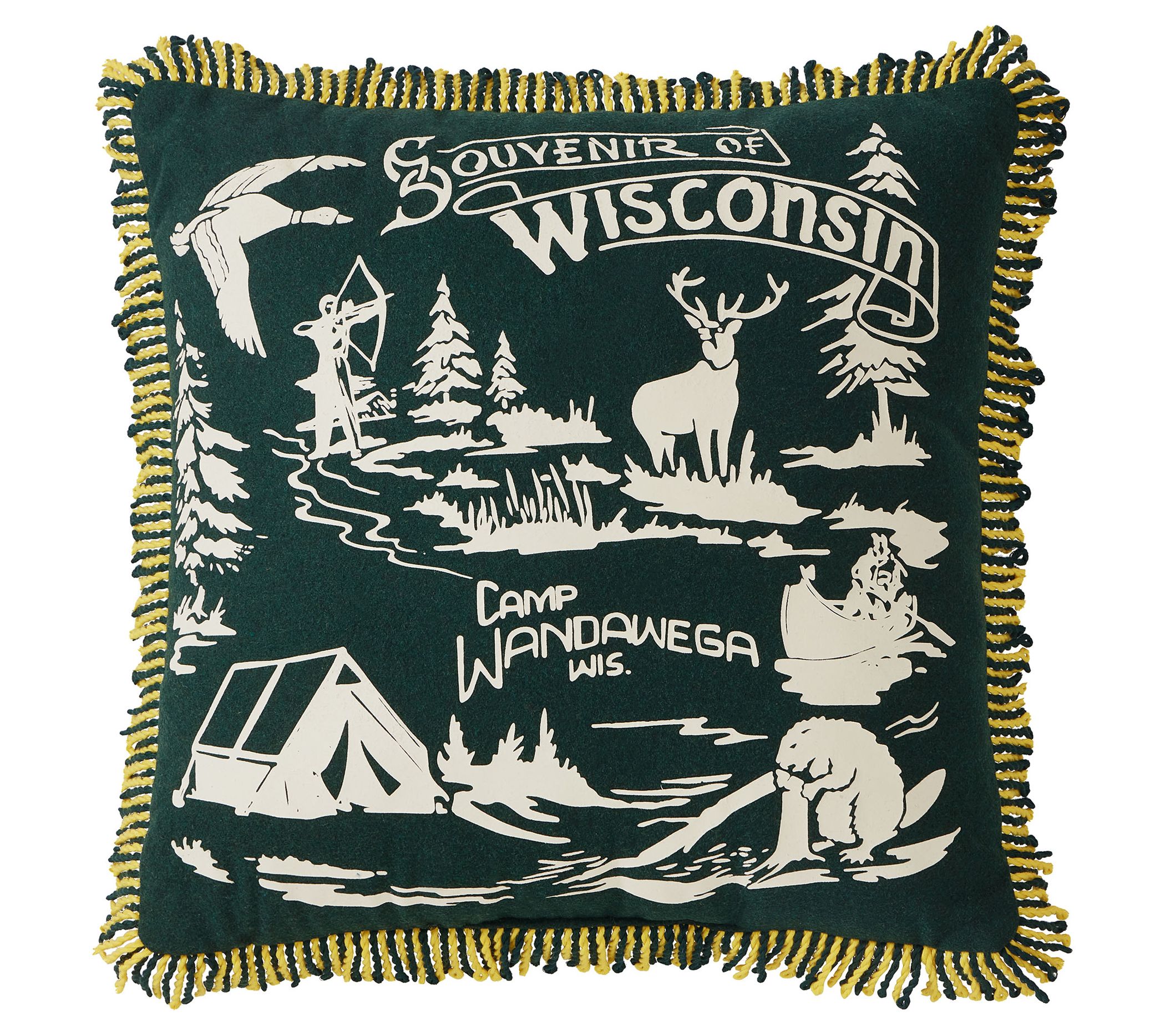 Makers Collective Camp Wandawega Souvenir Fring ed Pillow