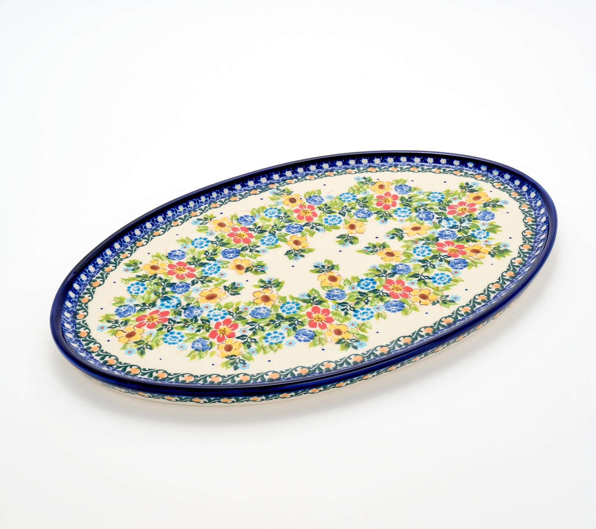 Lidia's Polish Pottery Hand Painted Cheese Board