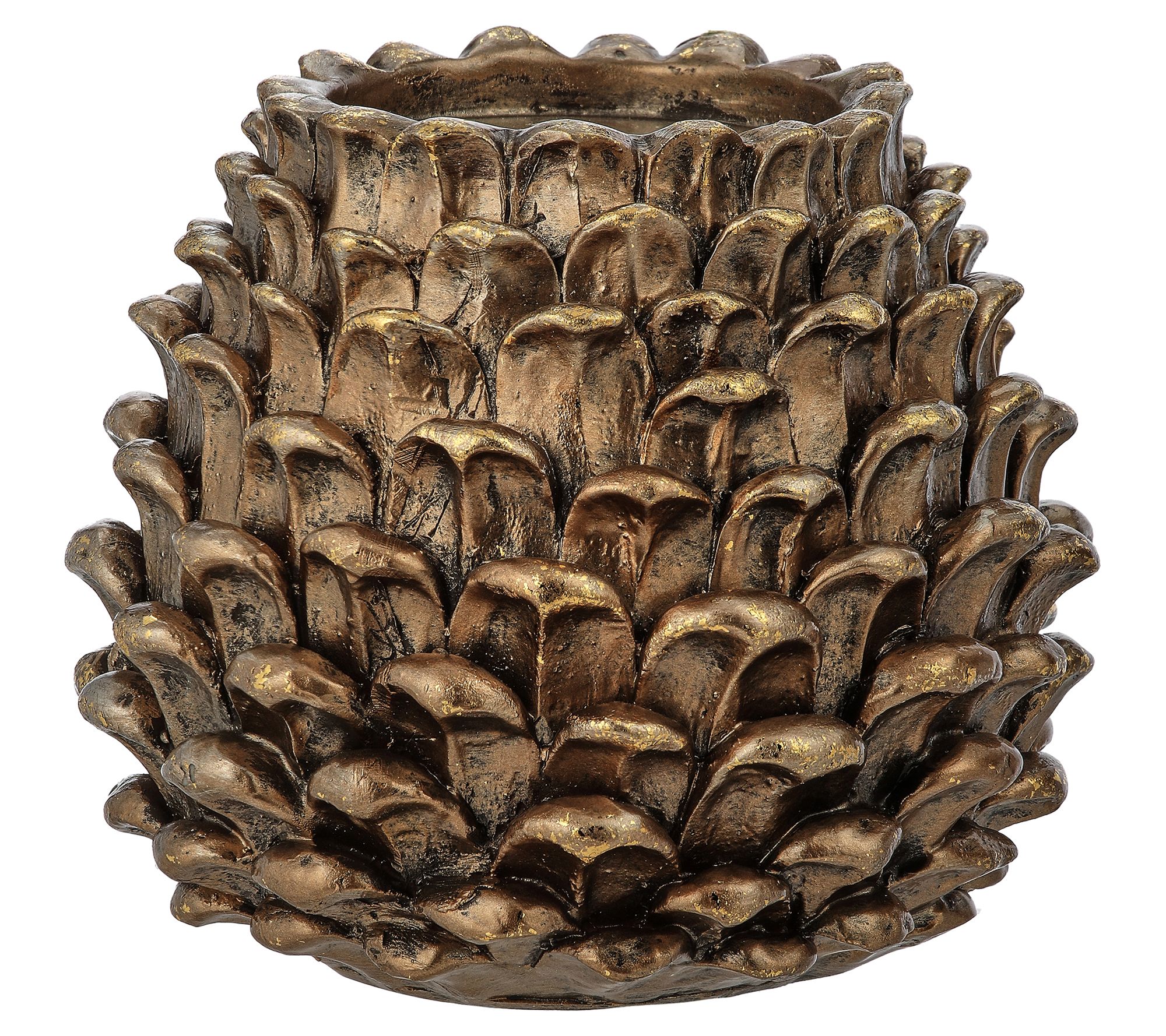 5" Pinecone Candle Holder By Valerie
