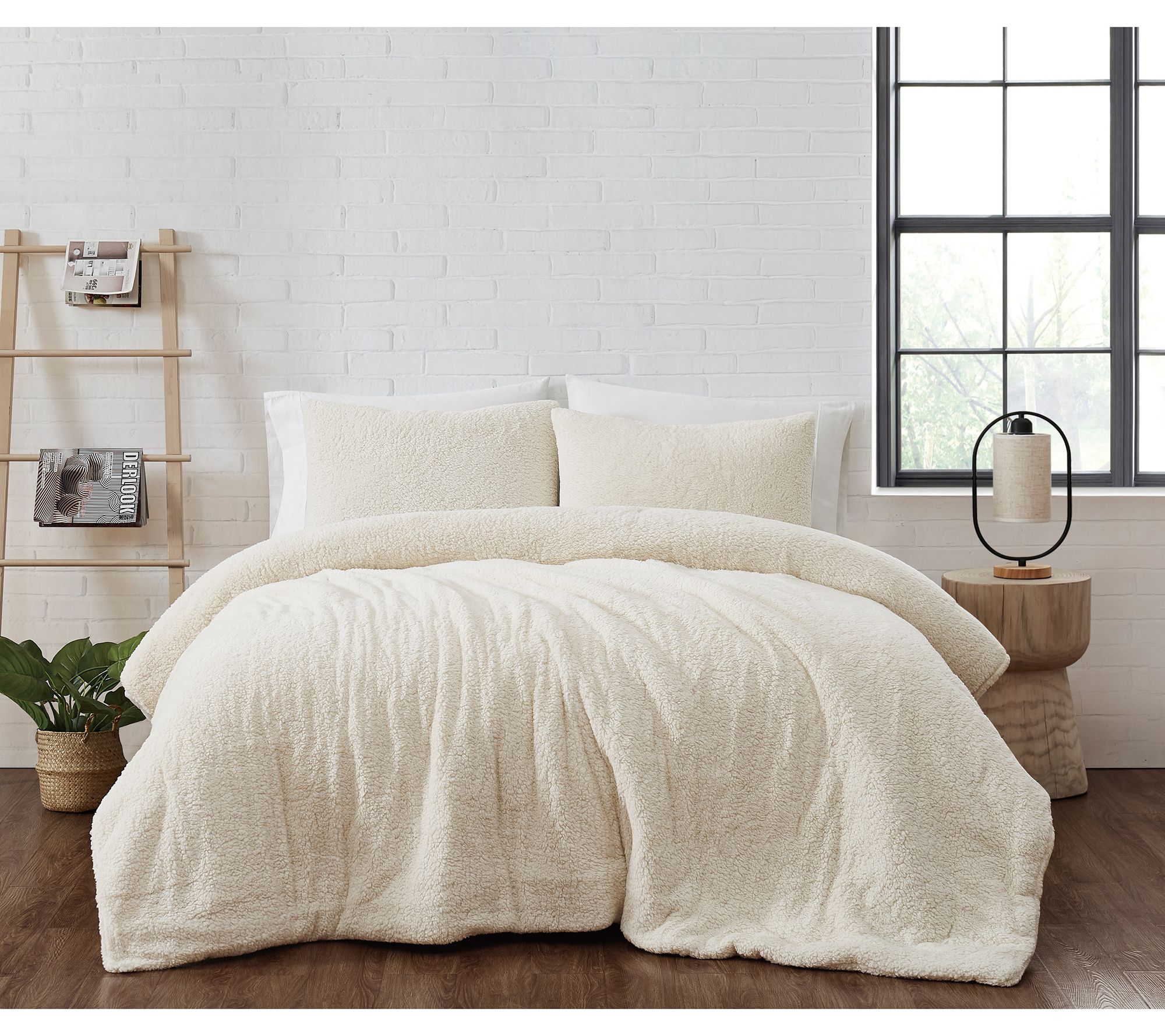 Brooklyn Loom Marshmallow Sherpa 2-Piece Twin Comforter Set