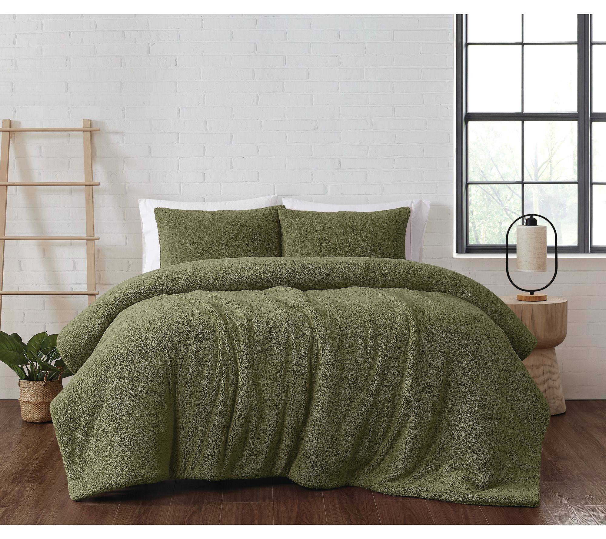 Brooklyn Loom Marshmallow Sherpa 2-Piece Twin Comforter Set