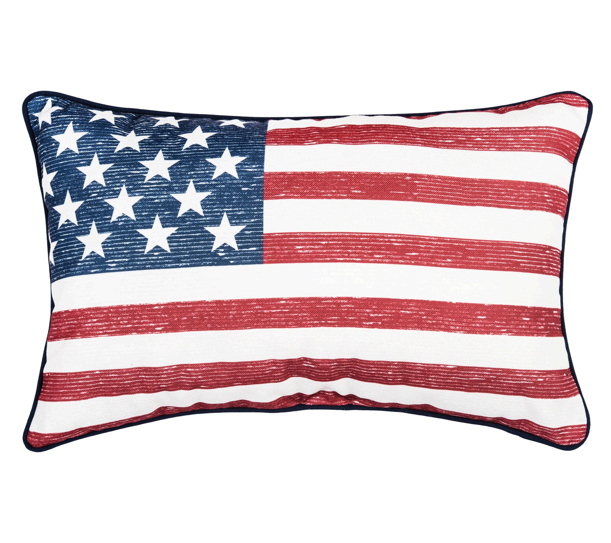 Flag Throw Pillow by Valerie
