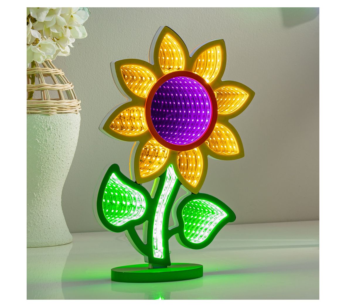 12.1 In Lighted Infinity Flower by Gerson International