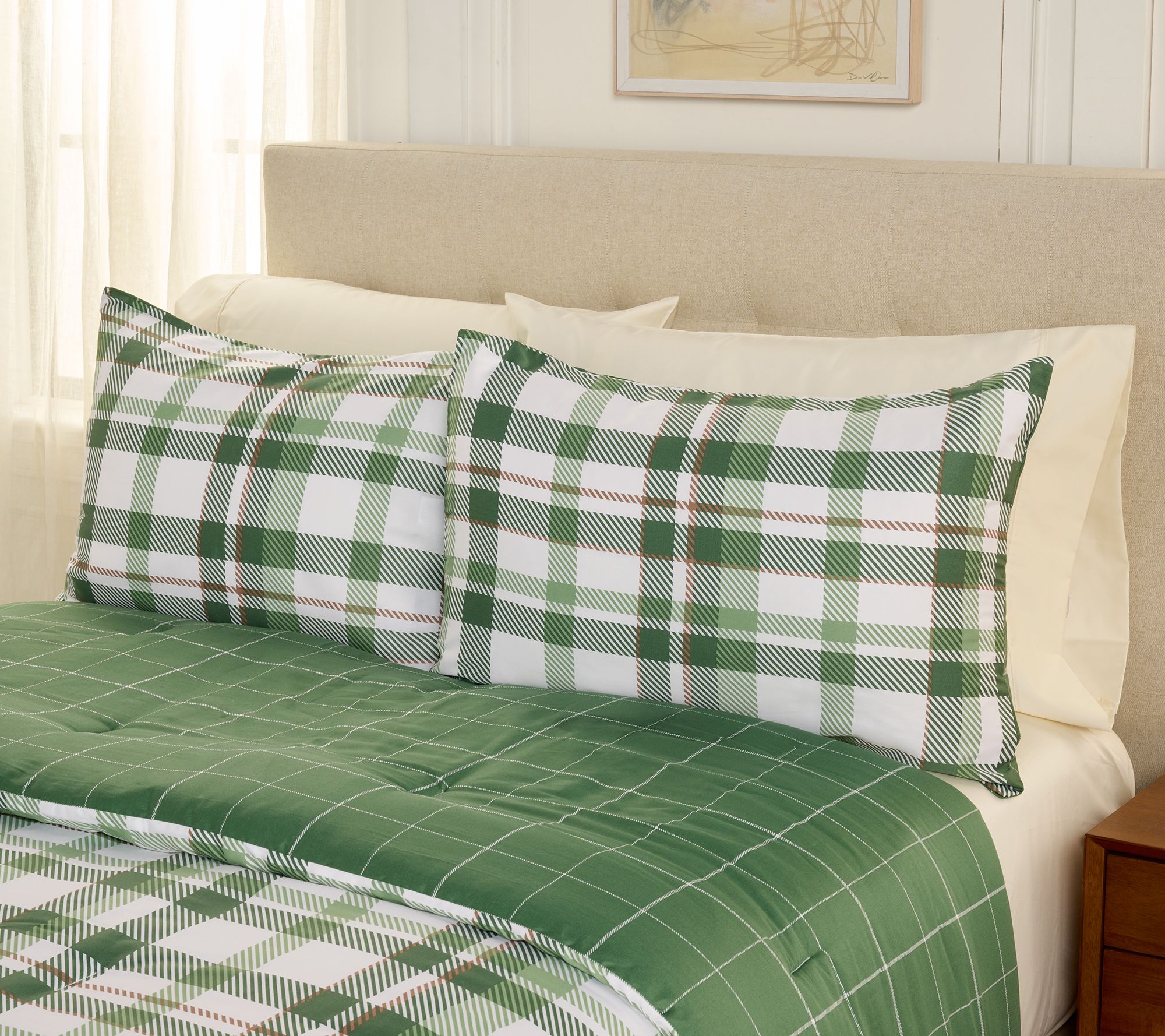 Martha Stewart Plaid Comforter and Sham Set