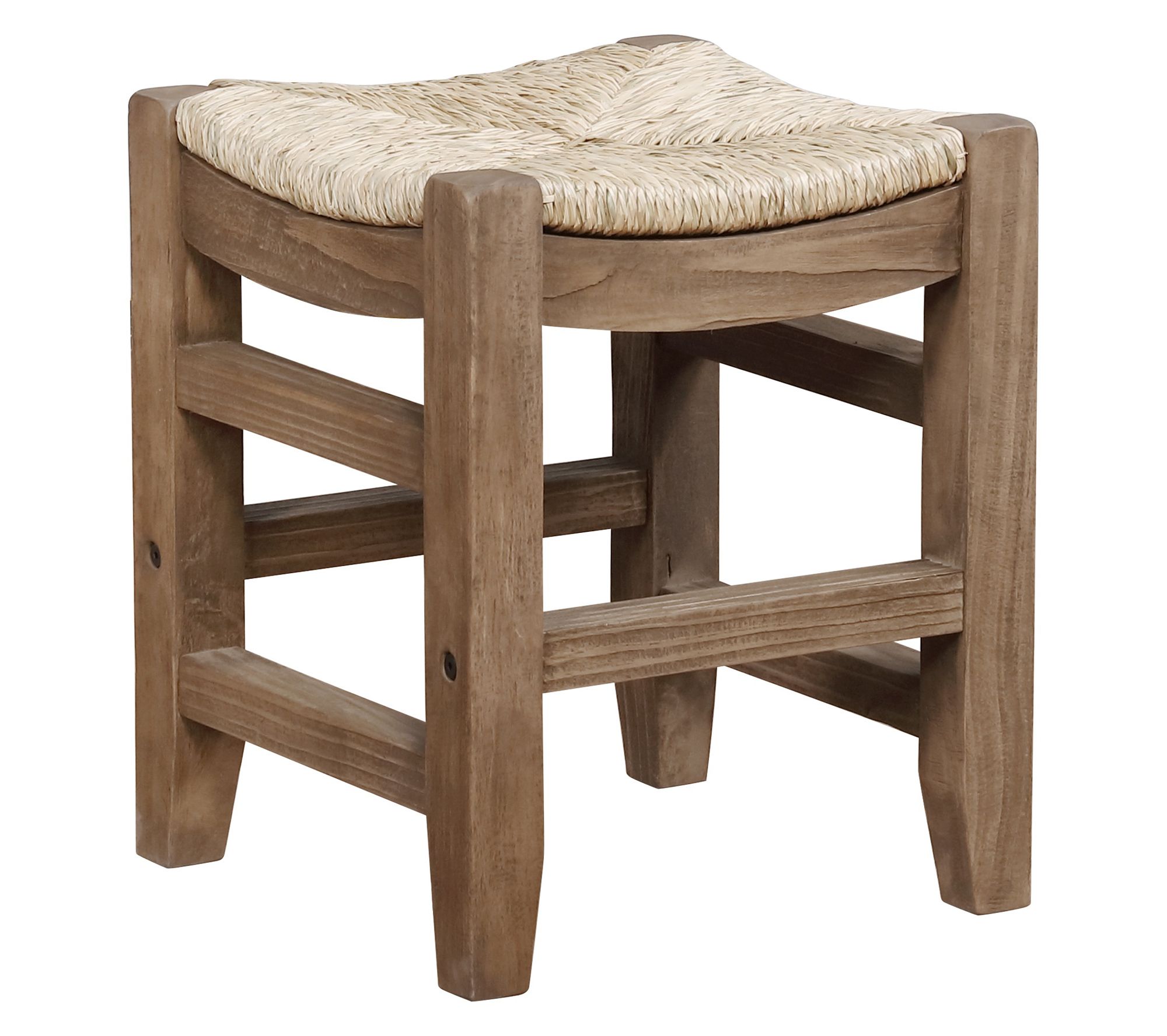 Alaterre Furniture Newport 18" Stool Rush SeatRustic Style