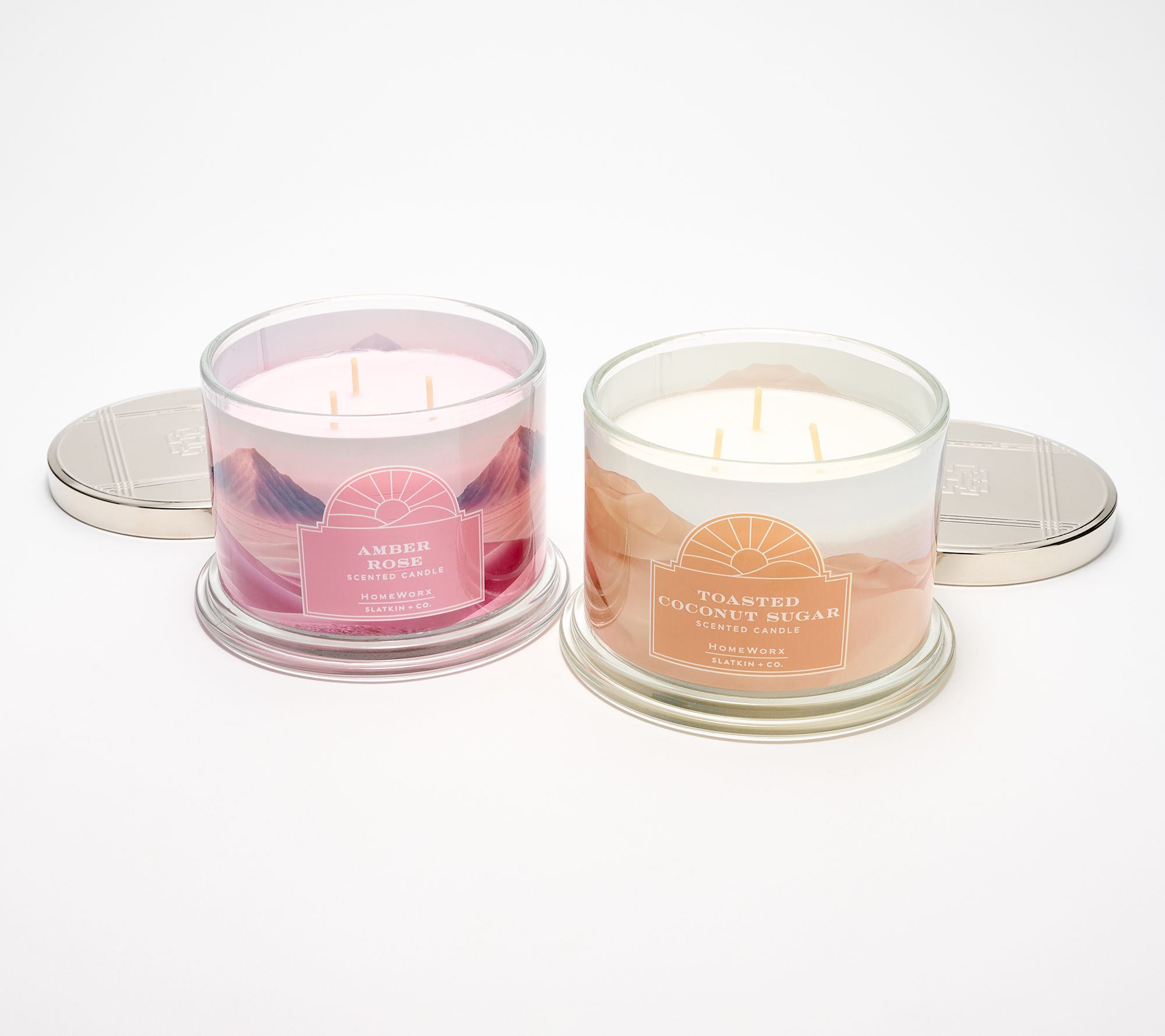"As Is" HomeWorx by Slatkin + Co. S/2 14oz Desert Oasis Candles