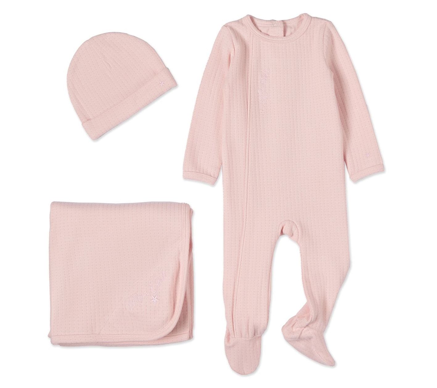 MiniMoi 3 Piece Baby Mon Etoile Cotton Pointelle Footie Set