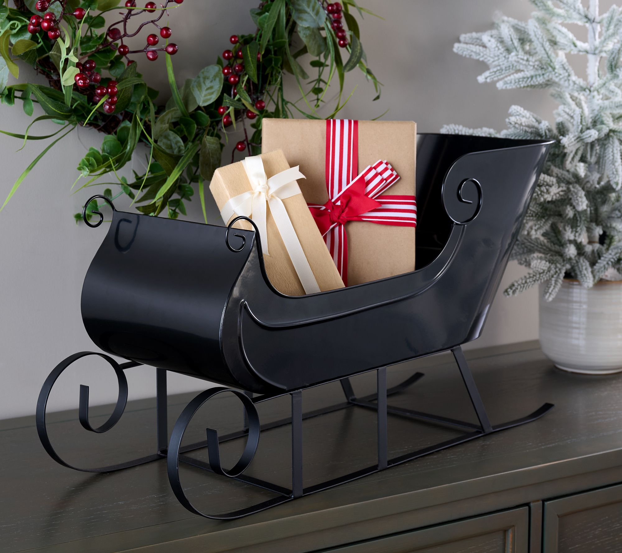 "As Is" Decorative Metal Sleigh by Valerie