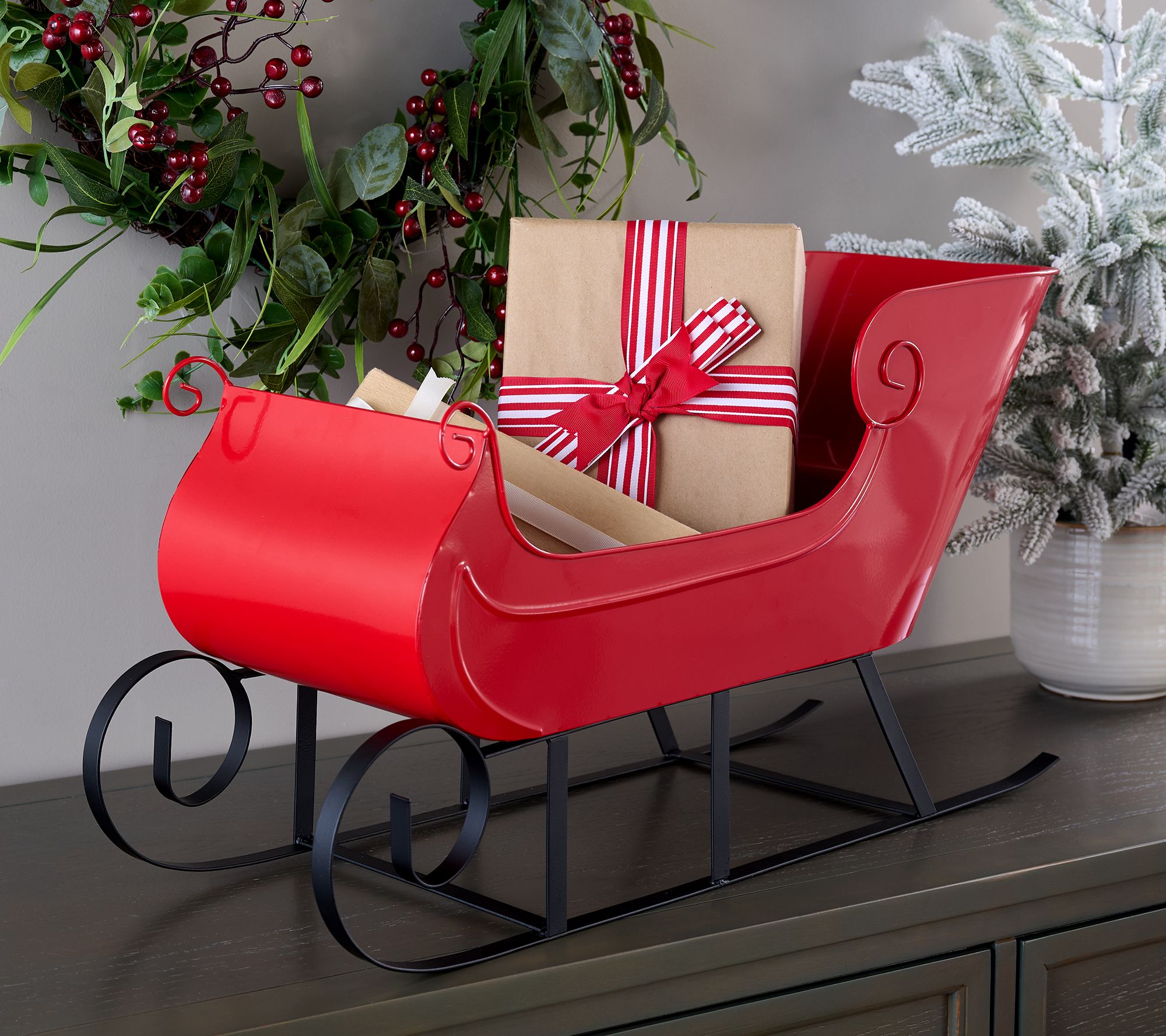 "As Is" Decorative Metal Sleigh by Valerie