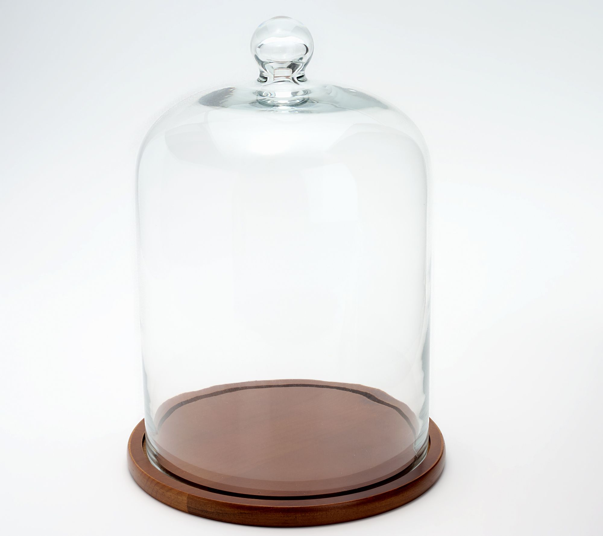 "As Is" Home Reflections 11" Glass Cloche with Wooden Base