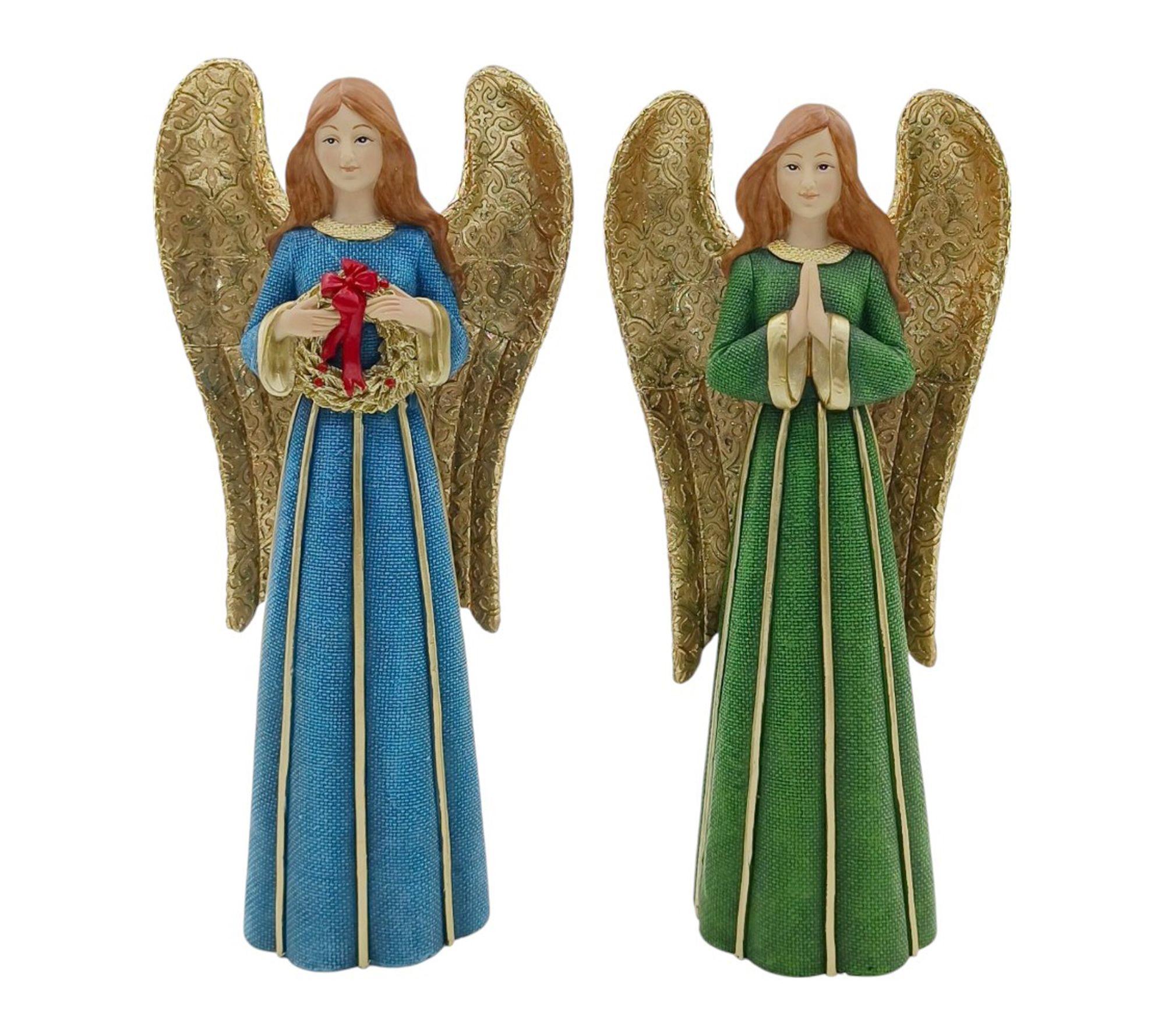 RC Home Decor 13.25" Set of 2 Christmas Angel Figurines