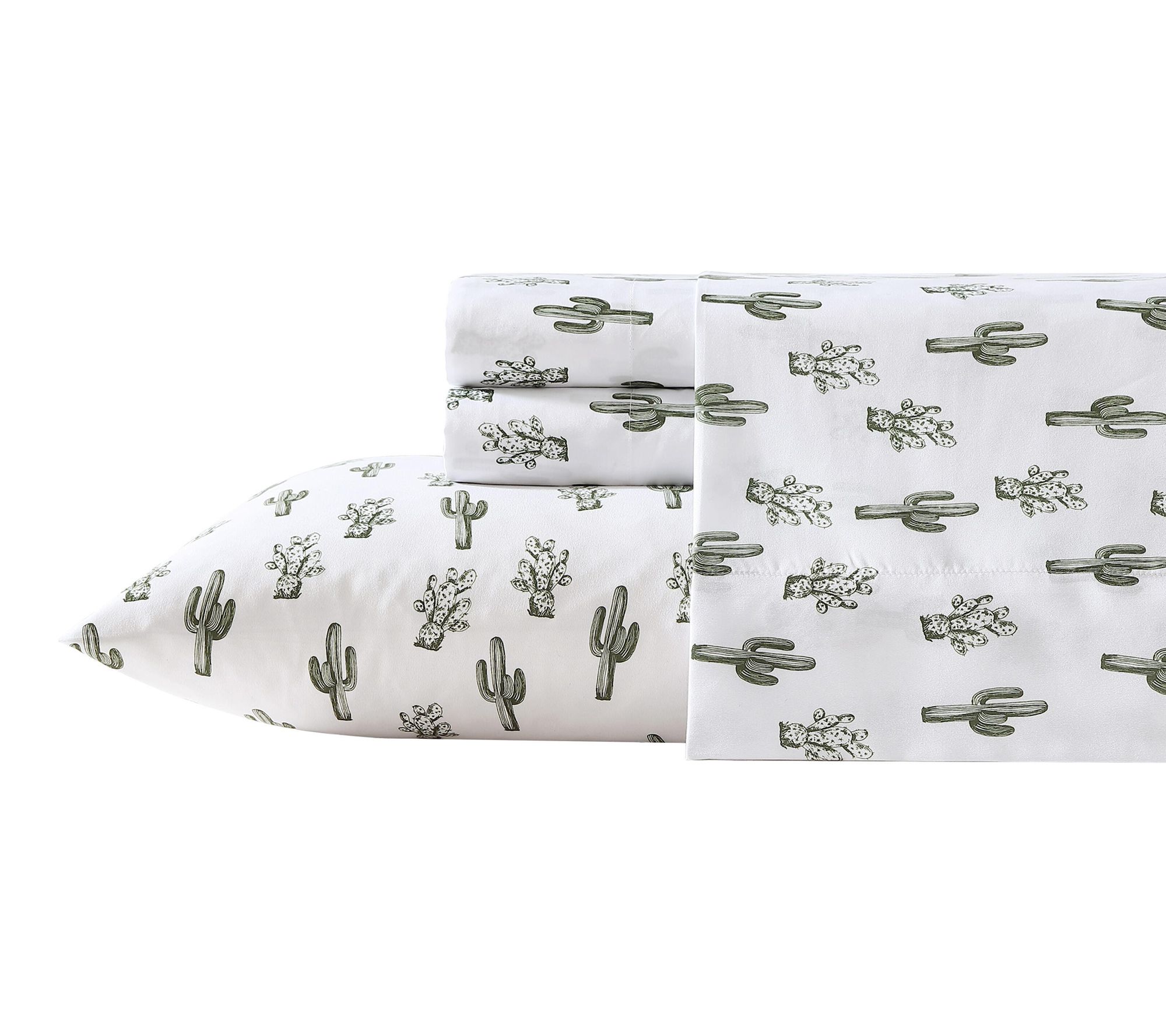 Wrangler Cacti Green Queen Microfiber Sheet Set