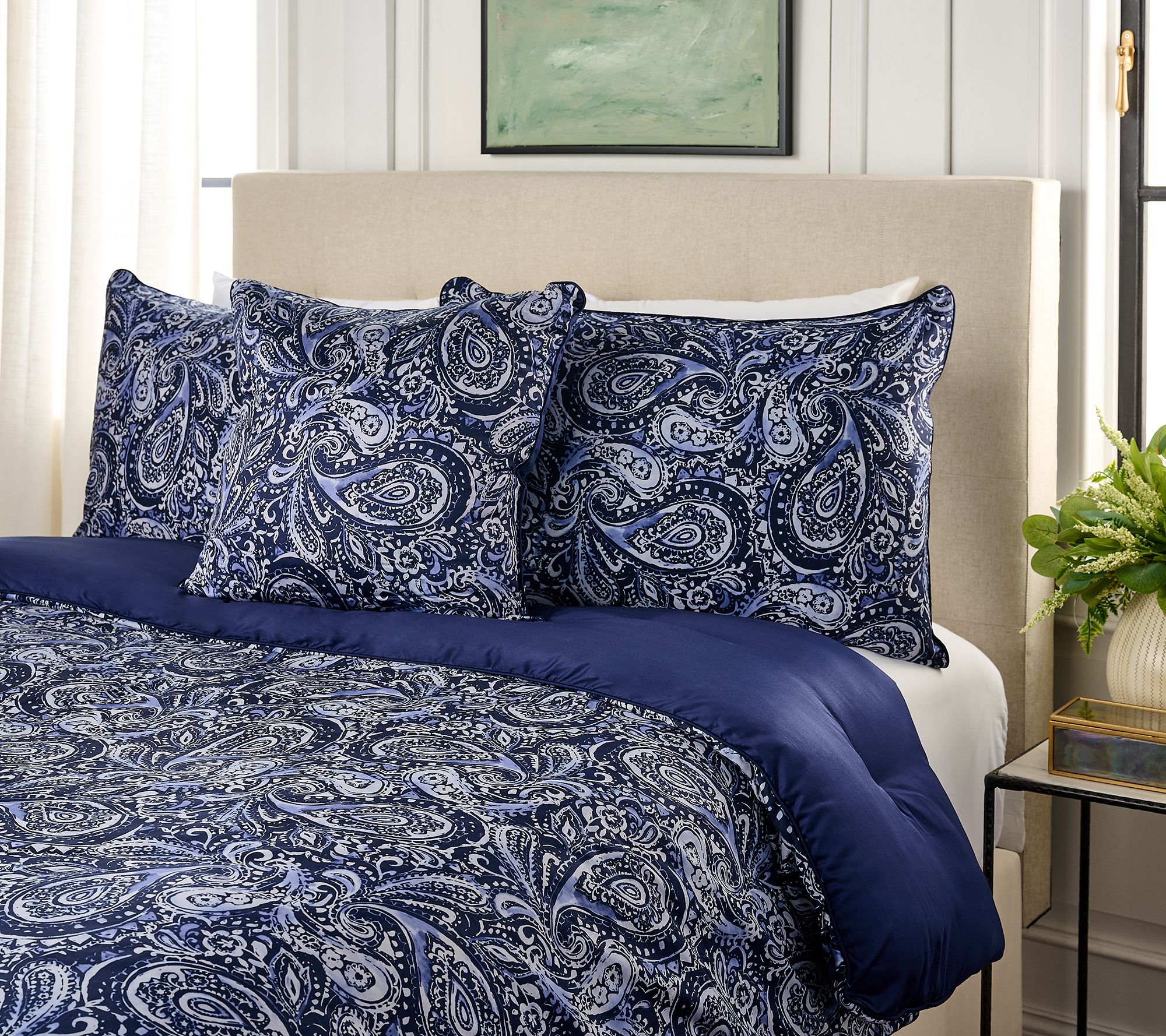 "As Is" Northern Nights Paisley Comforter 4-pc Set - Full