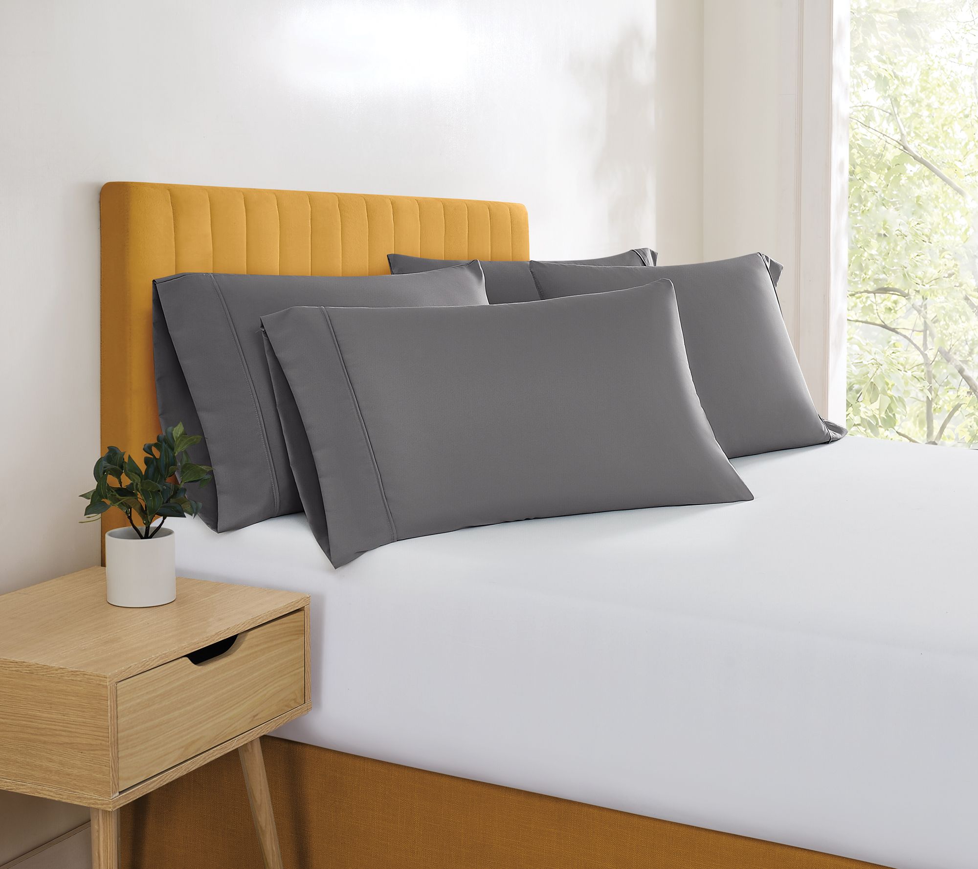 Simmons Essential Solid Blue 4 Pack King Pillowcase