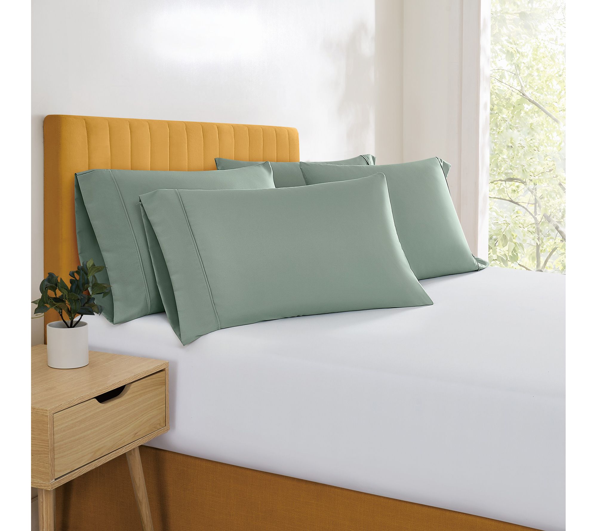 Simmons Essential Solid Blue 4 Pack King Pillowcase