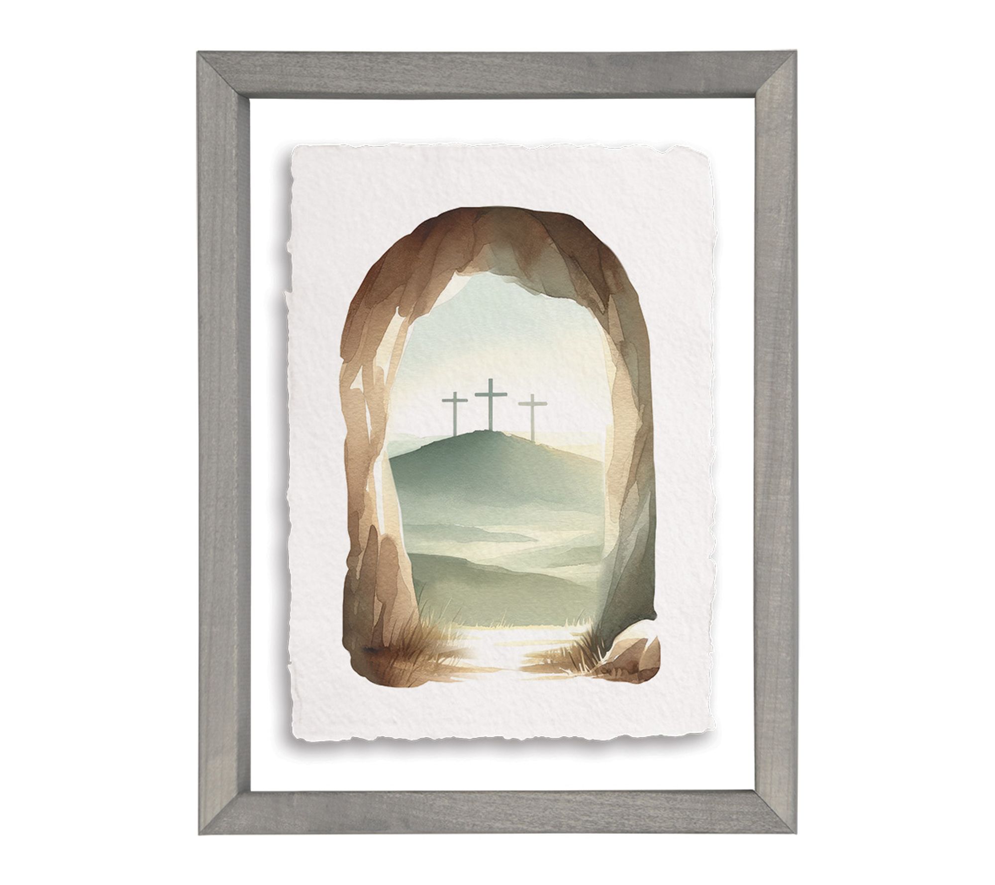 Sincere Surroundings 14" Empty Tomb Crosses Floating Frame Art