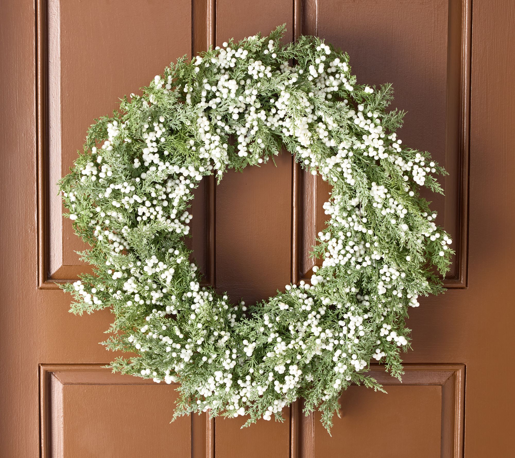 24" Berry and Cedar Wreath by Valerie