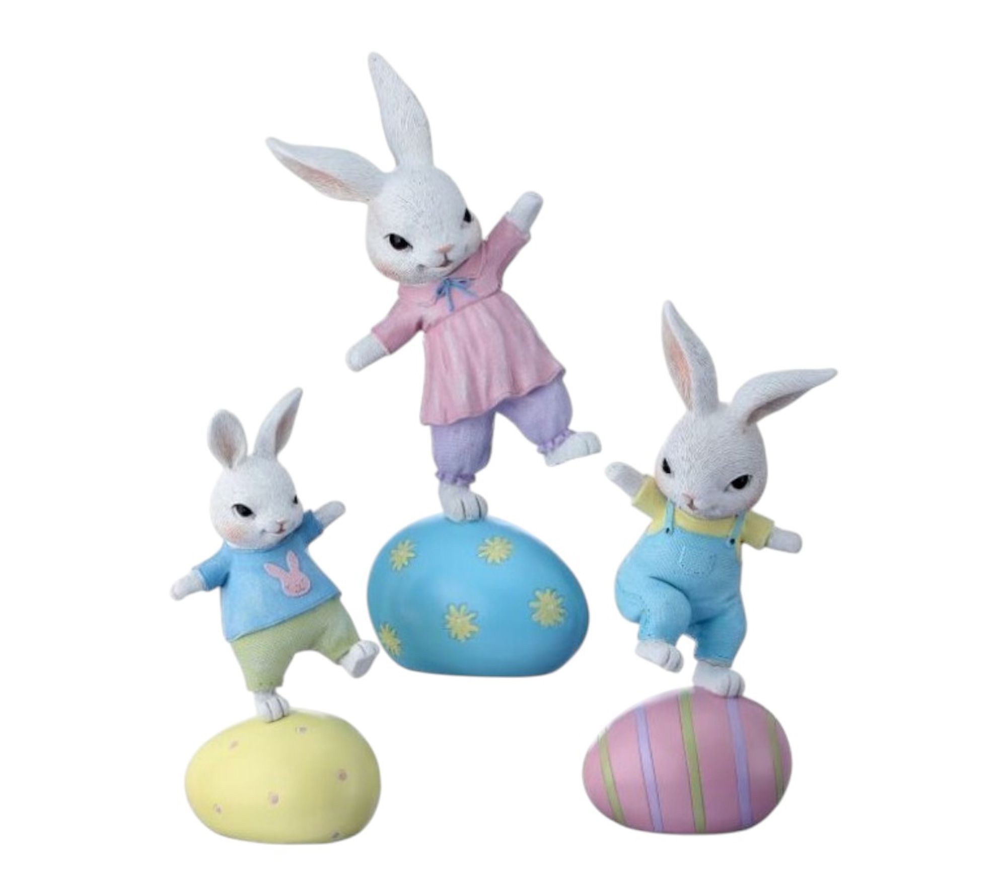 RC Home Decor-5.5-10.5" Easter Bunny Figurineson Eggs