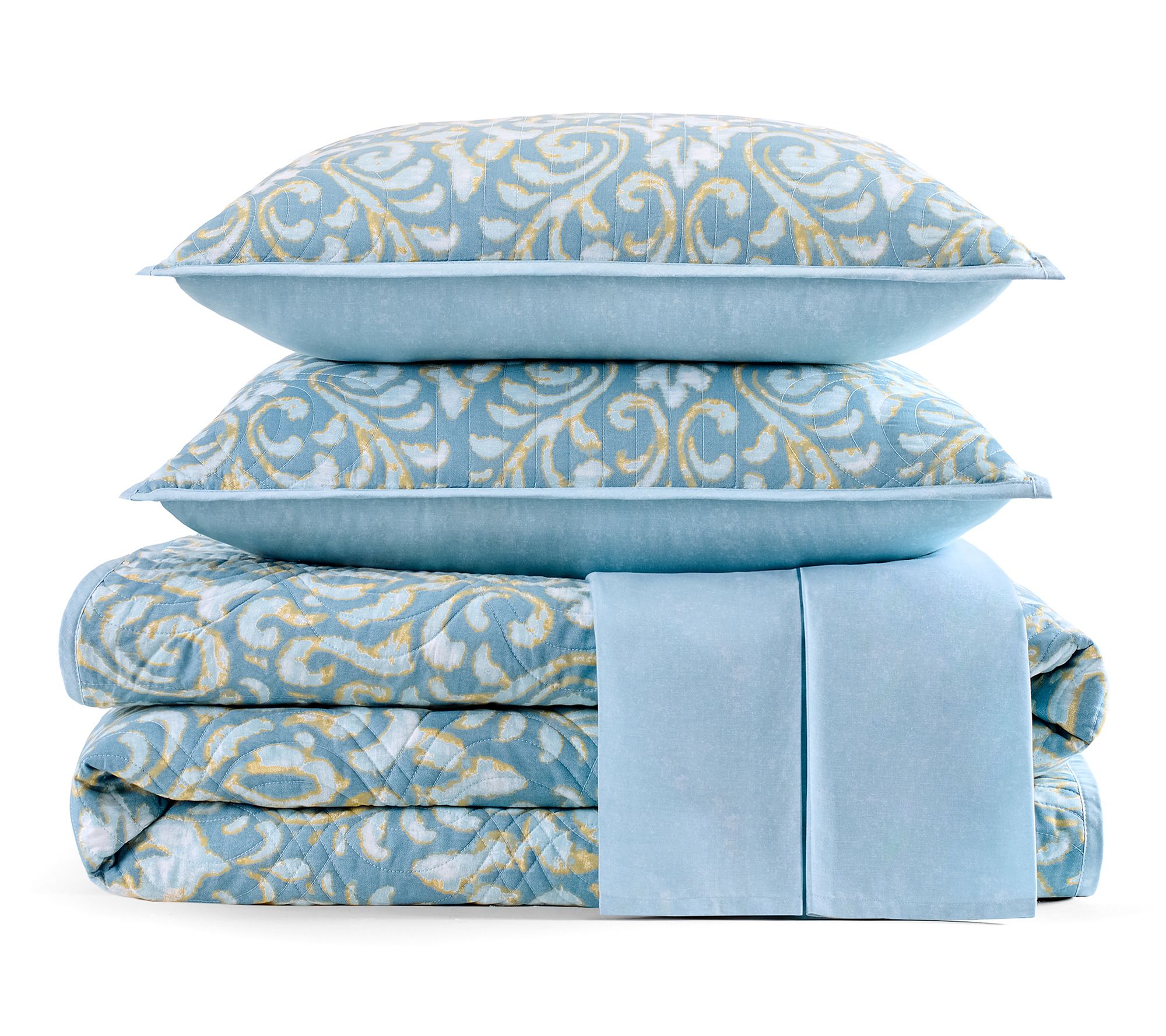 Waverly 100% Cotton 4PC Quilt Set-F/Q