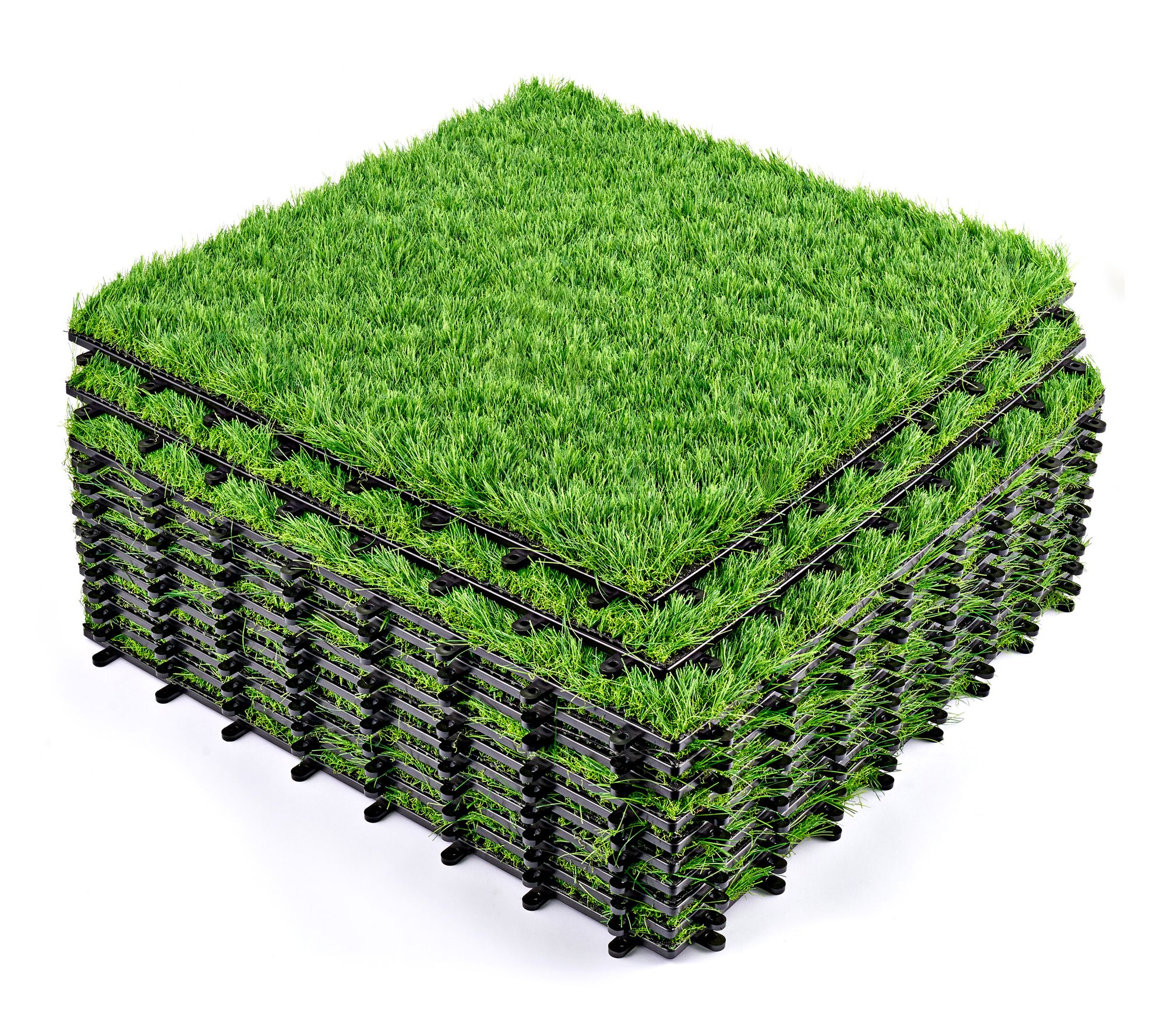 Sorbus Artificial Grass Tiles (48 Sq. Ft) - 24"x24" Turf