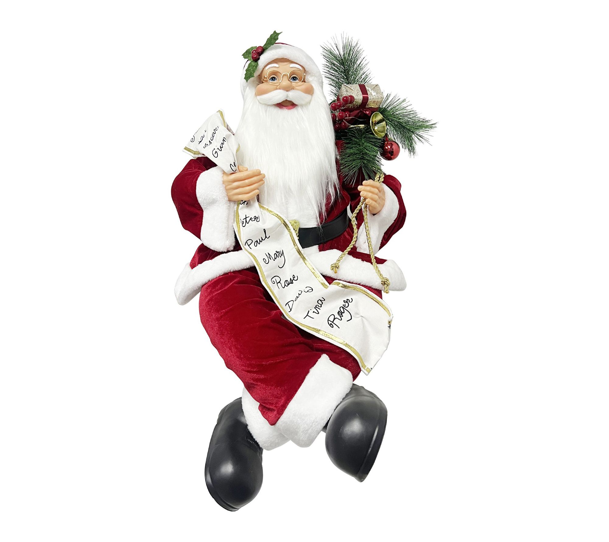 Fraser Hill Farm 35-in. Animated Sitting Santa Claus