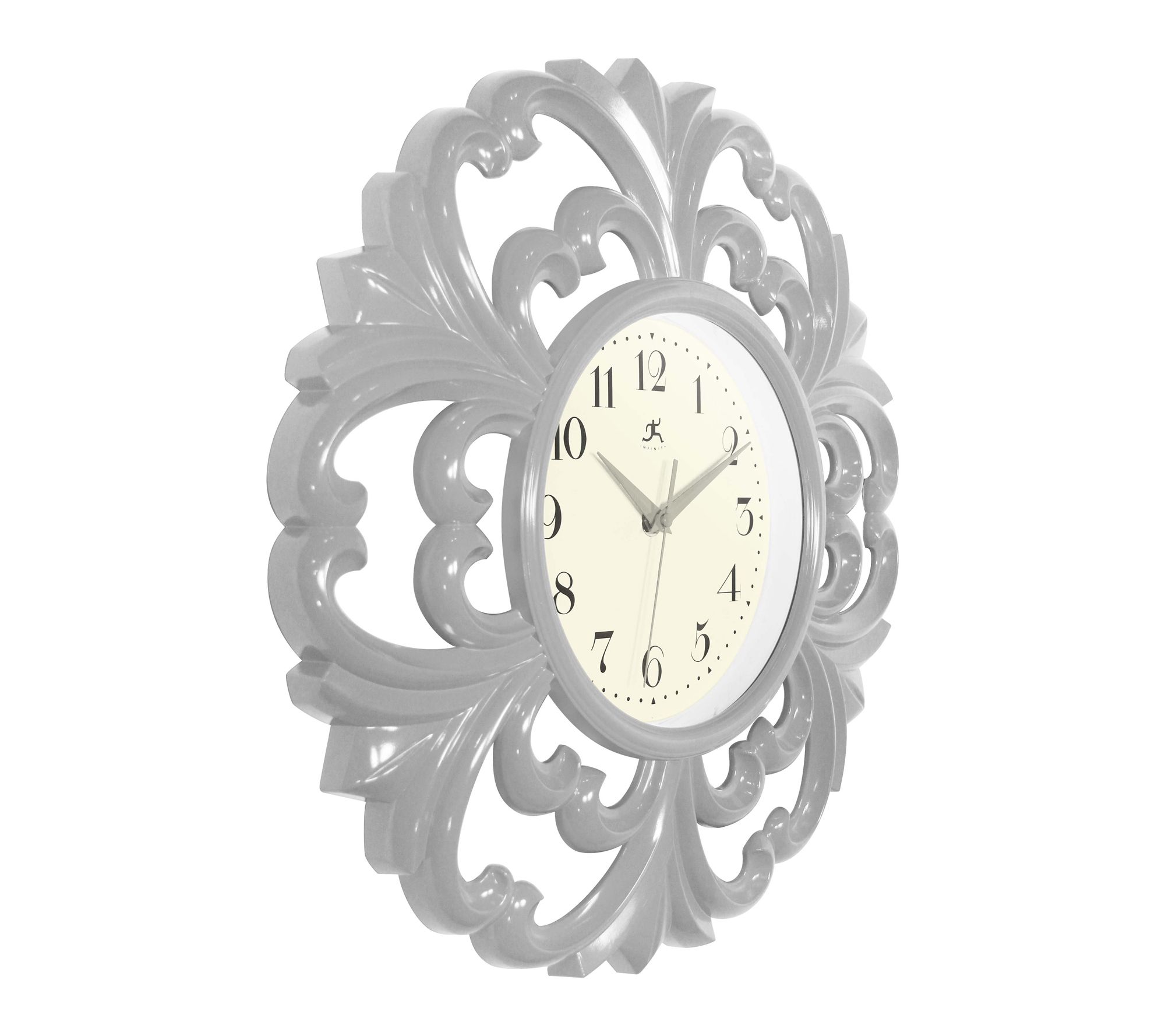 Infinity Instruments Wisteria Wall Clock, 15.5"